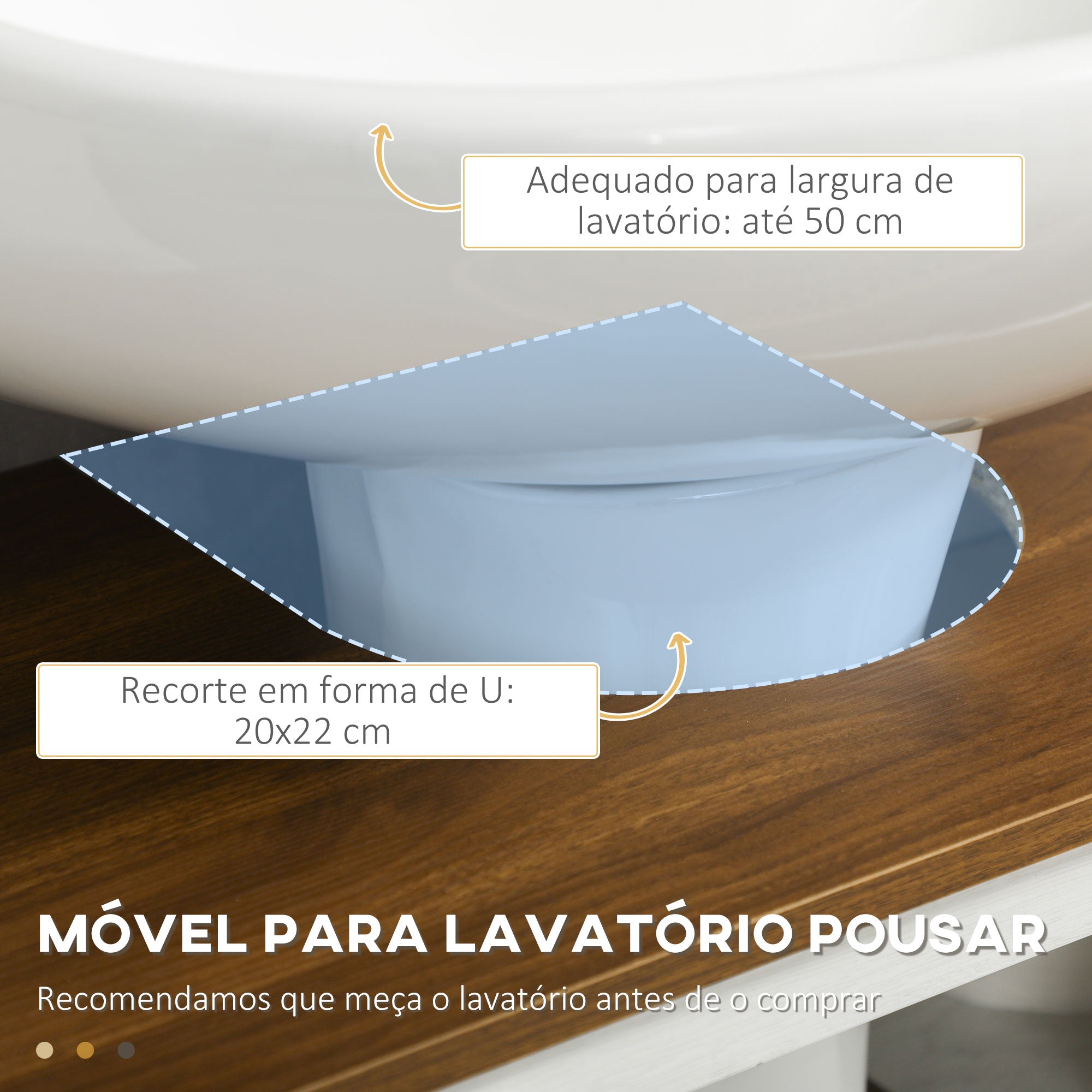 Armário de Casa de Banho com 2 Portas e Prateleira 60x30x60 cm - Branco e Madeira