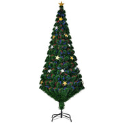 Árvore de Natal Artificial Pinheiros 180 cm LED Multicolor Fibra Óptica Brilhante