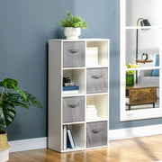 Estante de 8 Cubos com Cestos Removíveis TNT - 61,5x30x121,6cm - Branco