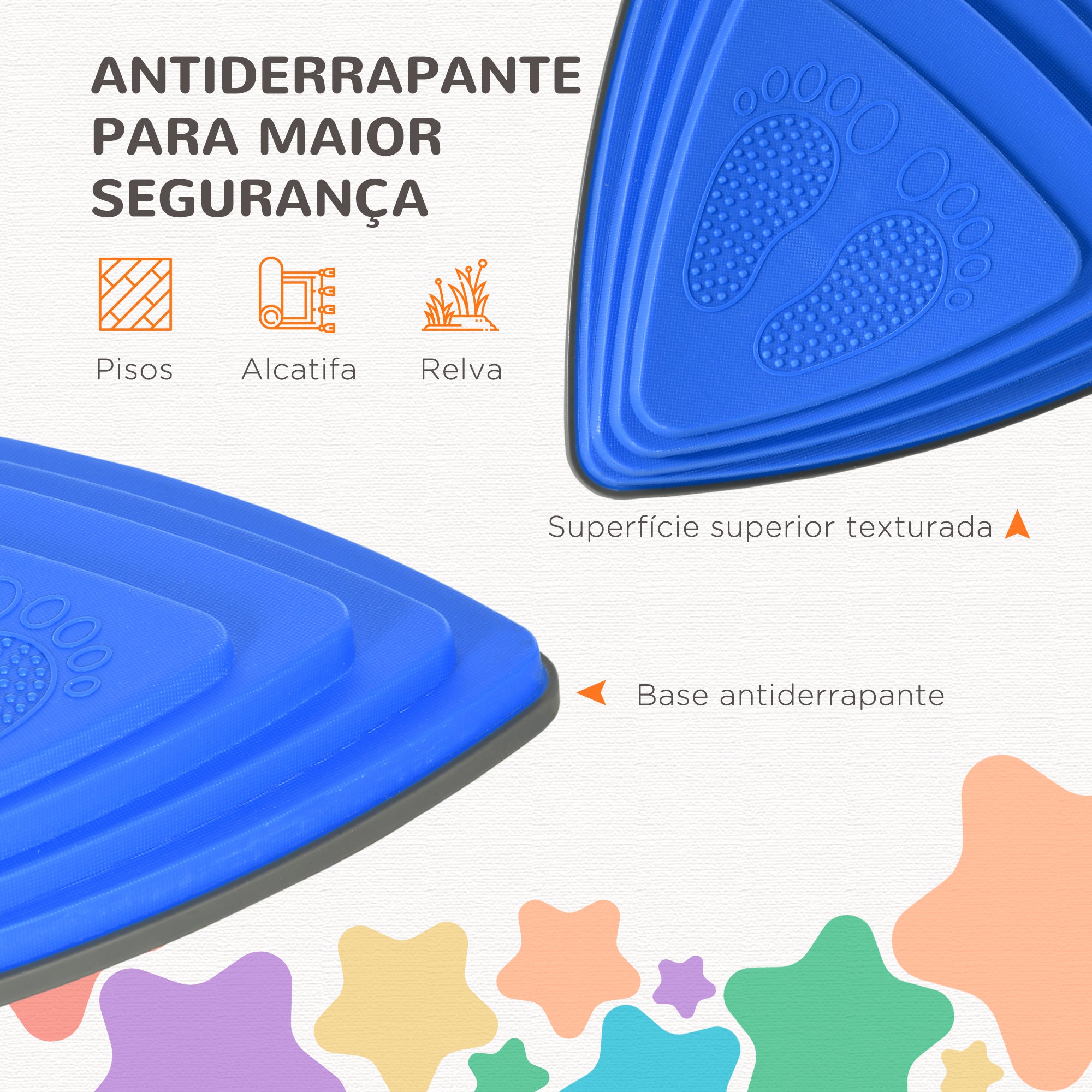 Jogo de Equilíbrio para Crianças Multicor 40,5x40,5x20 cm - Desenvolva a Coordenação dos Mais Pequenos