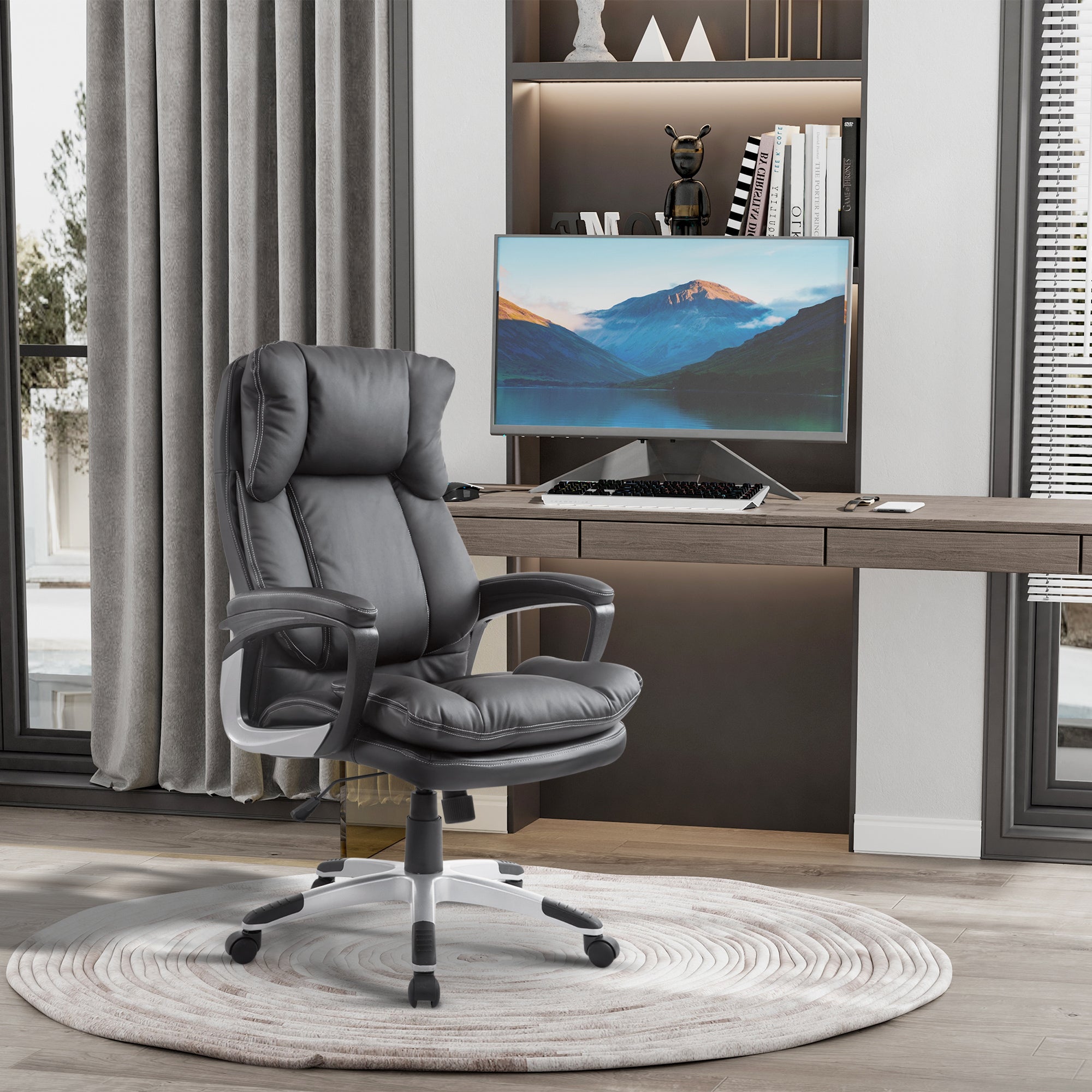 Cadeira de Escritório Ergonómica Preto 66x71x110-120,5 cm