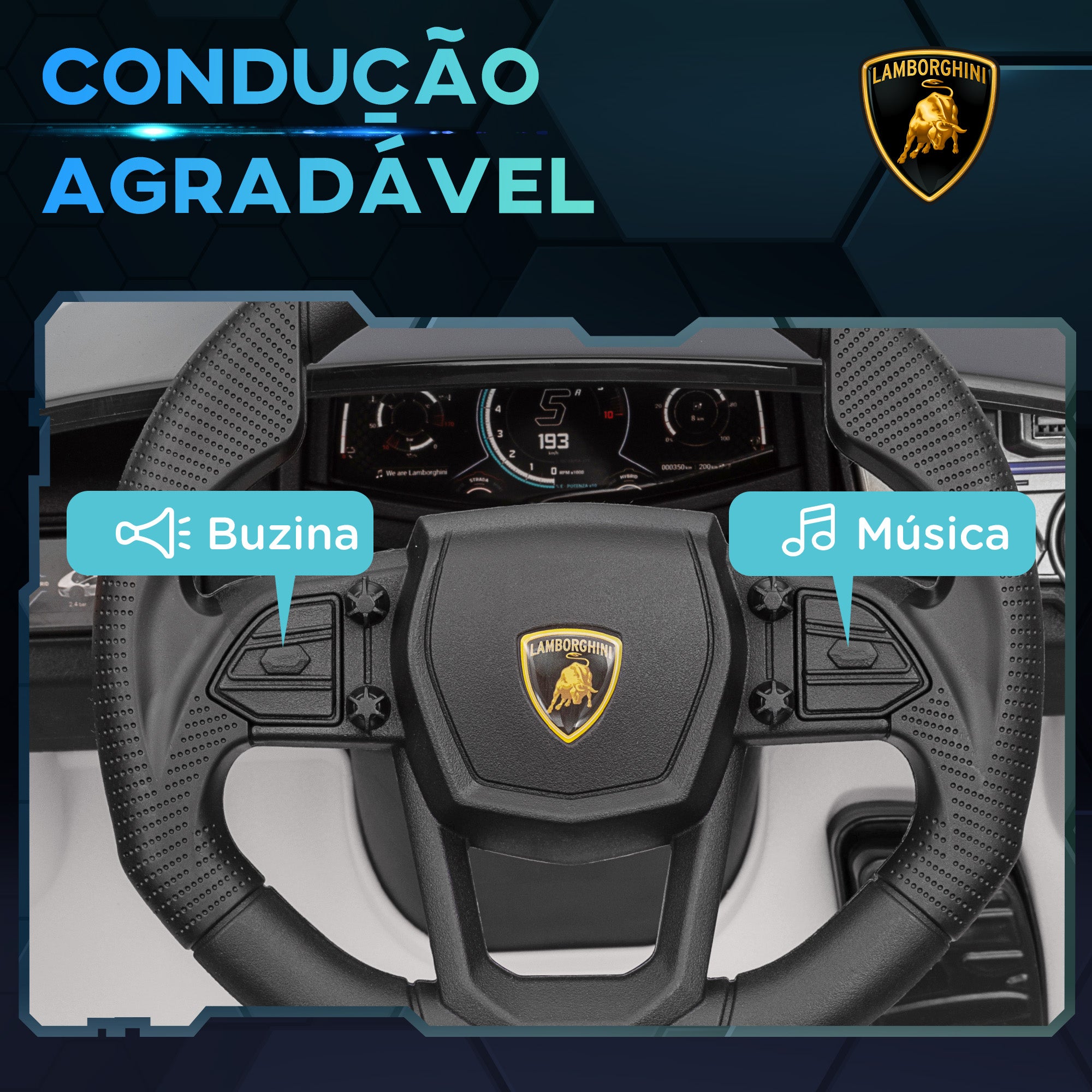 Carro Elétrico para Crianças 105x60x40 cm Branco
