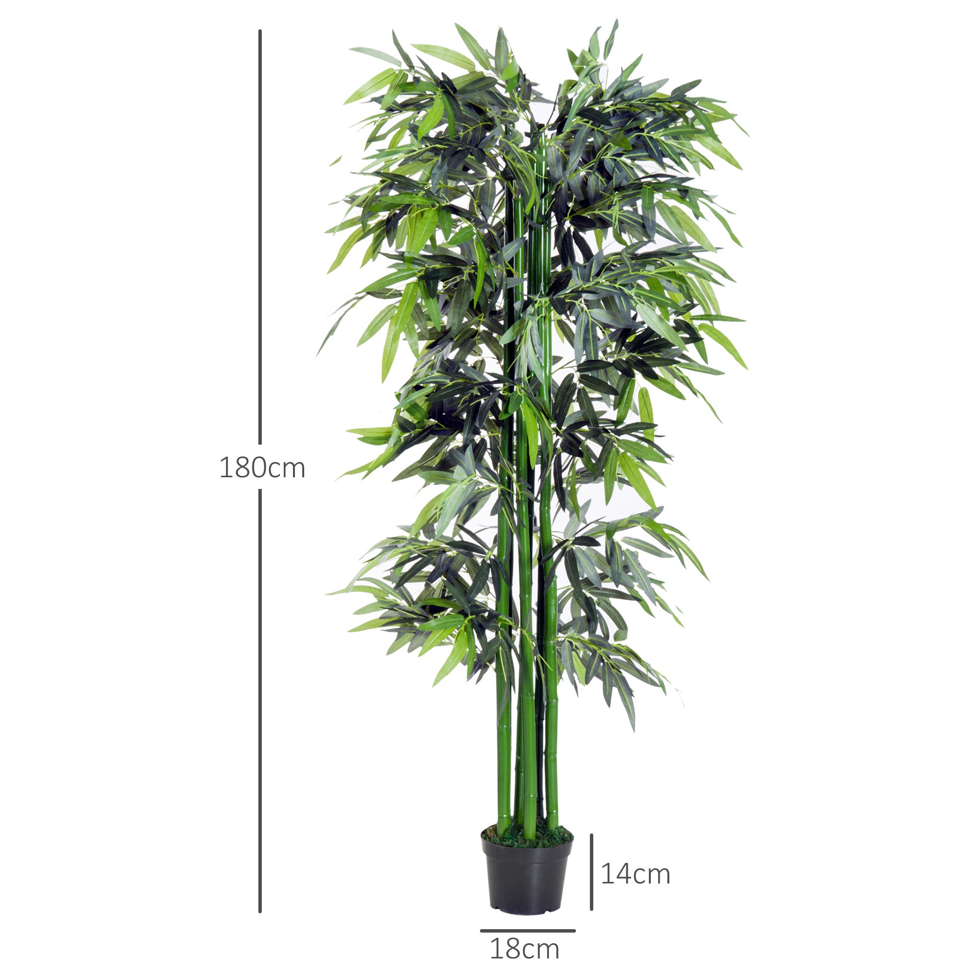 Planta Artificial Bambú Verde 180cm Ø20x180cm