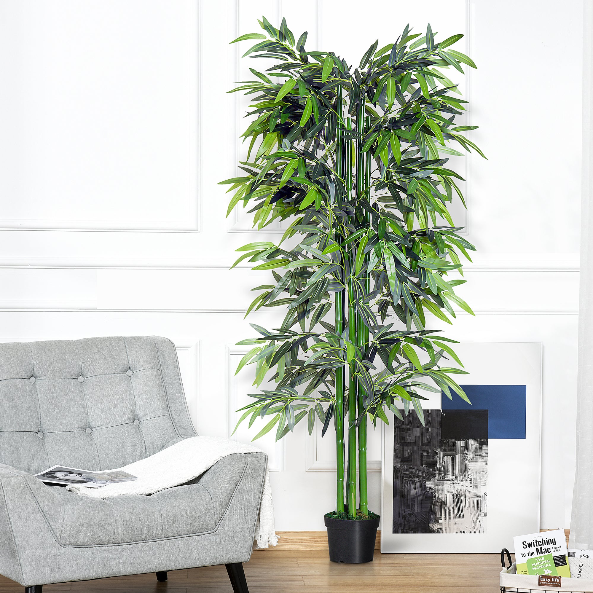 Planta Artificial Bambú Verde 180cm Ø20x180cm