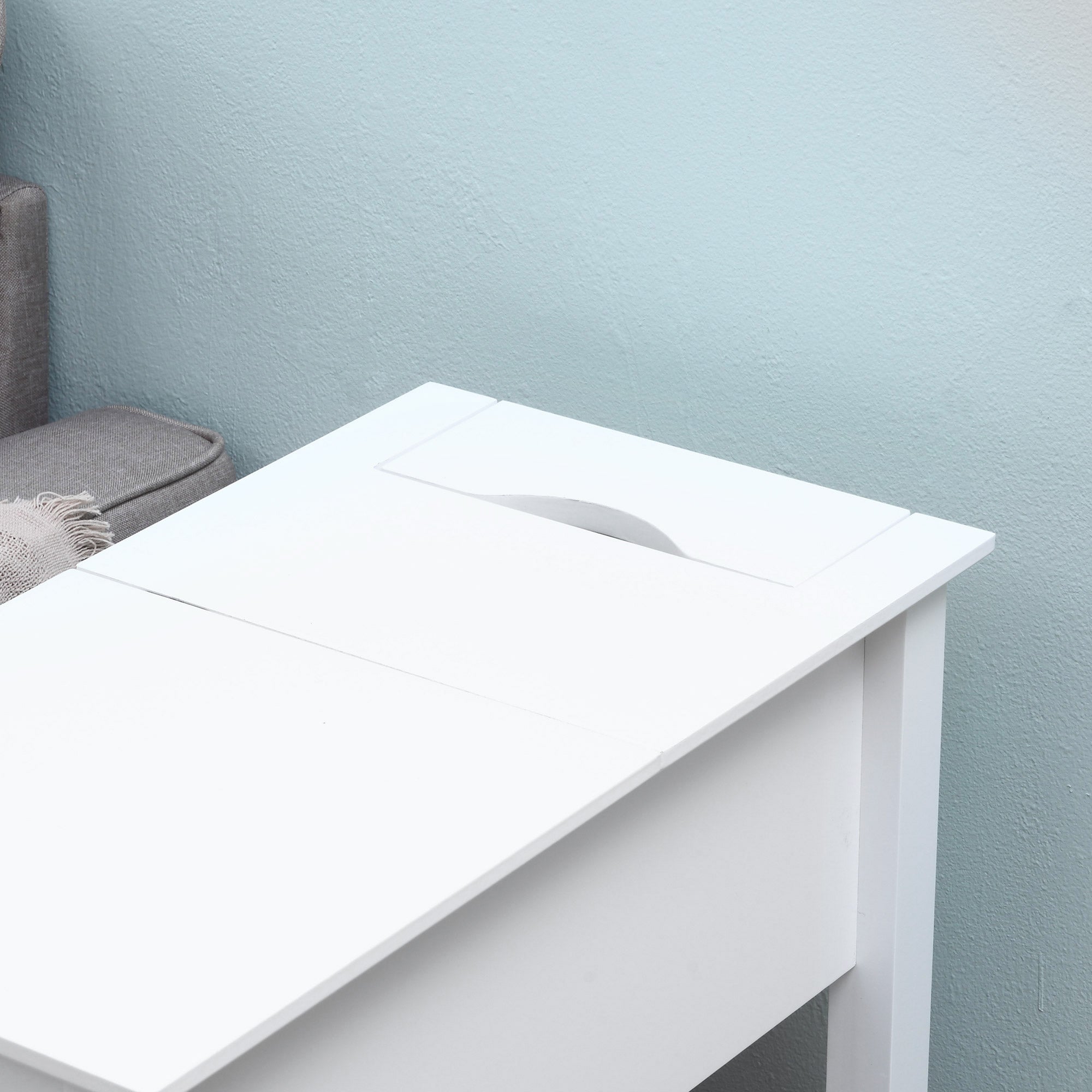 Mesa Auxiliar – 60,5x32,5x70cm – Branca – MDF