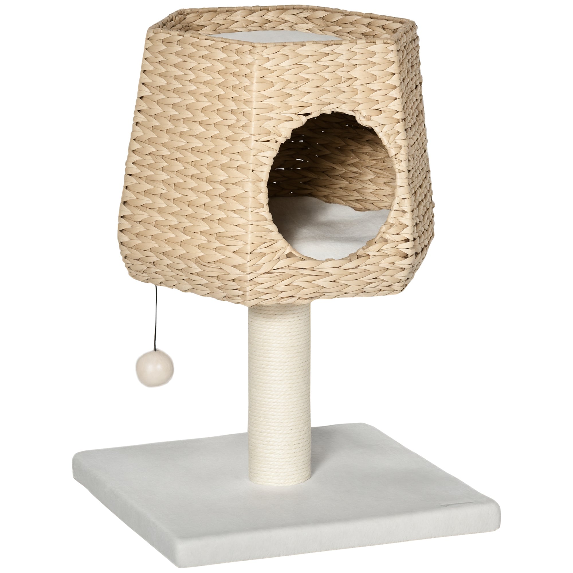 Arranhador para Gatos - 45x45x66 cm - Creme e Natural