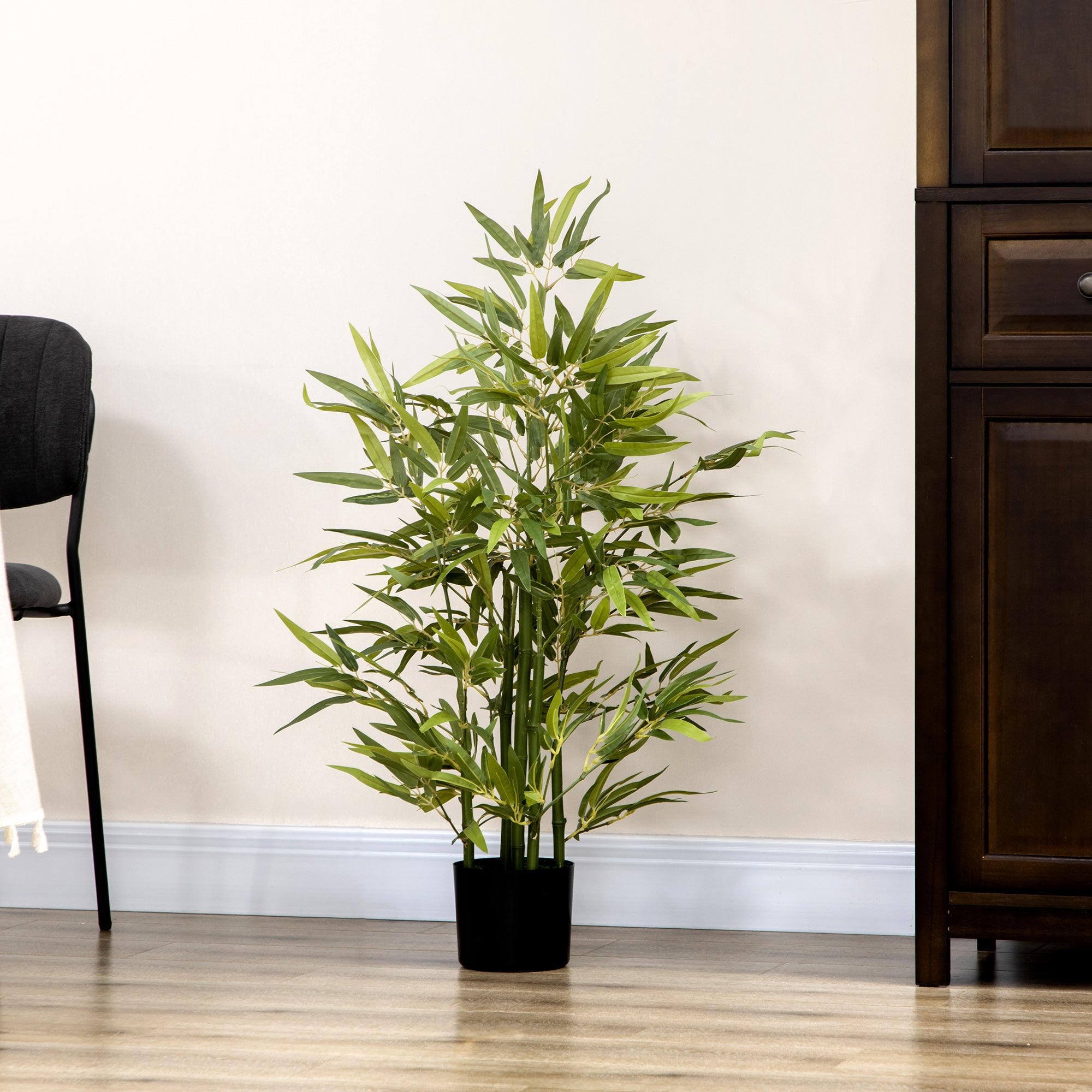 Planta Artificial de Bambu com Vaso – Ø15x90 cm – Verde – Plástico PEVA