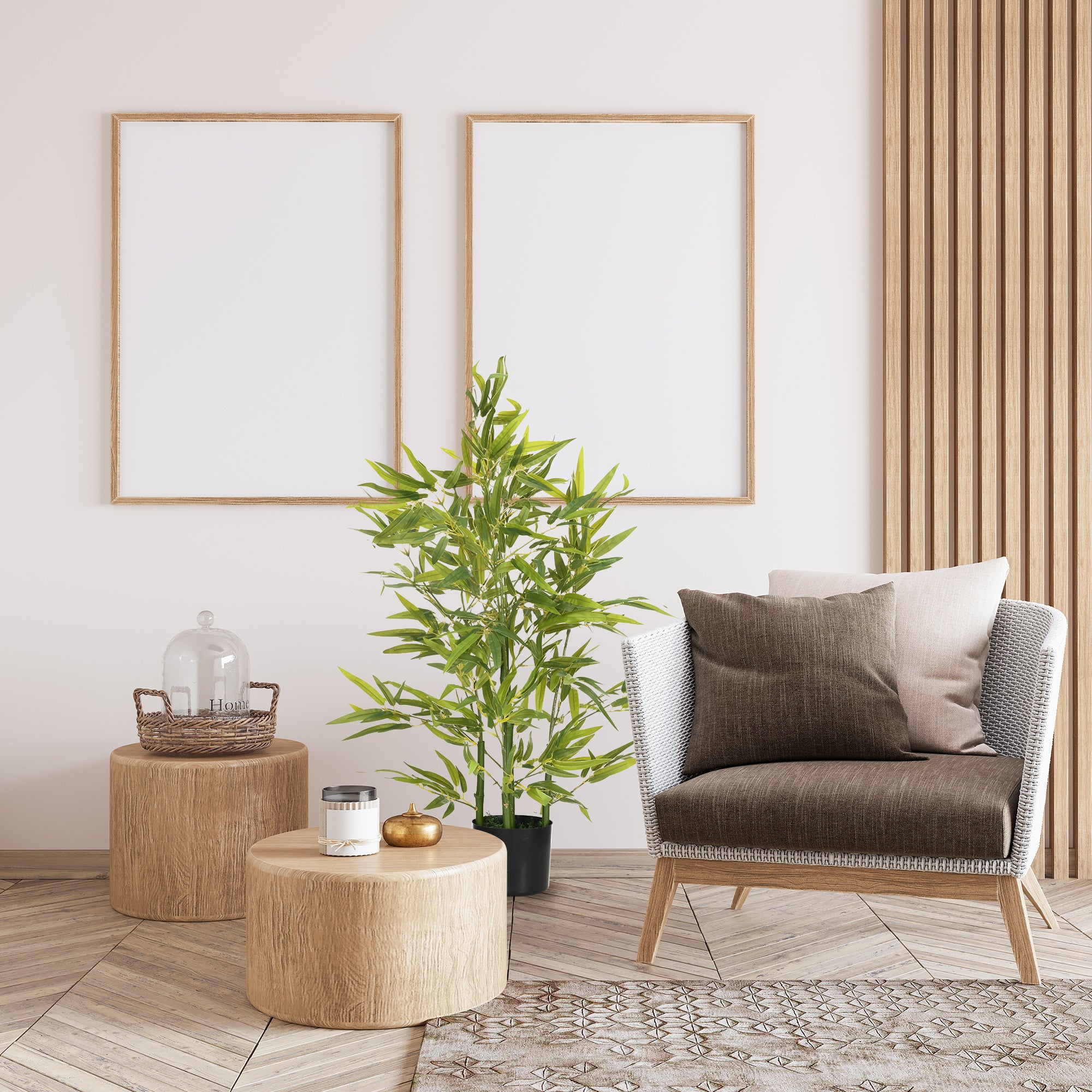 Planta Artificial de Bambu com Vaso – Ø15x90 cm – Verde – Plástico PEVA