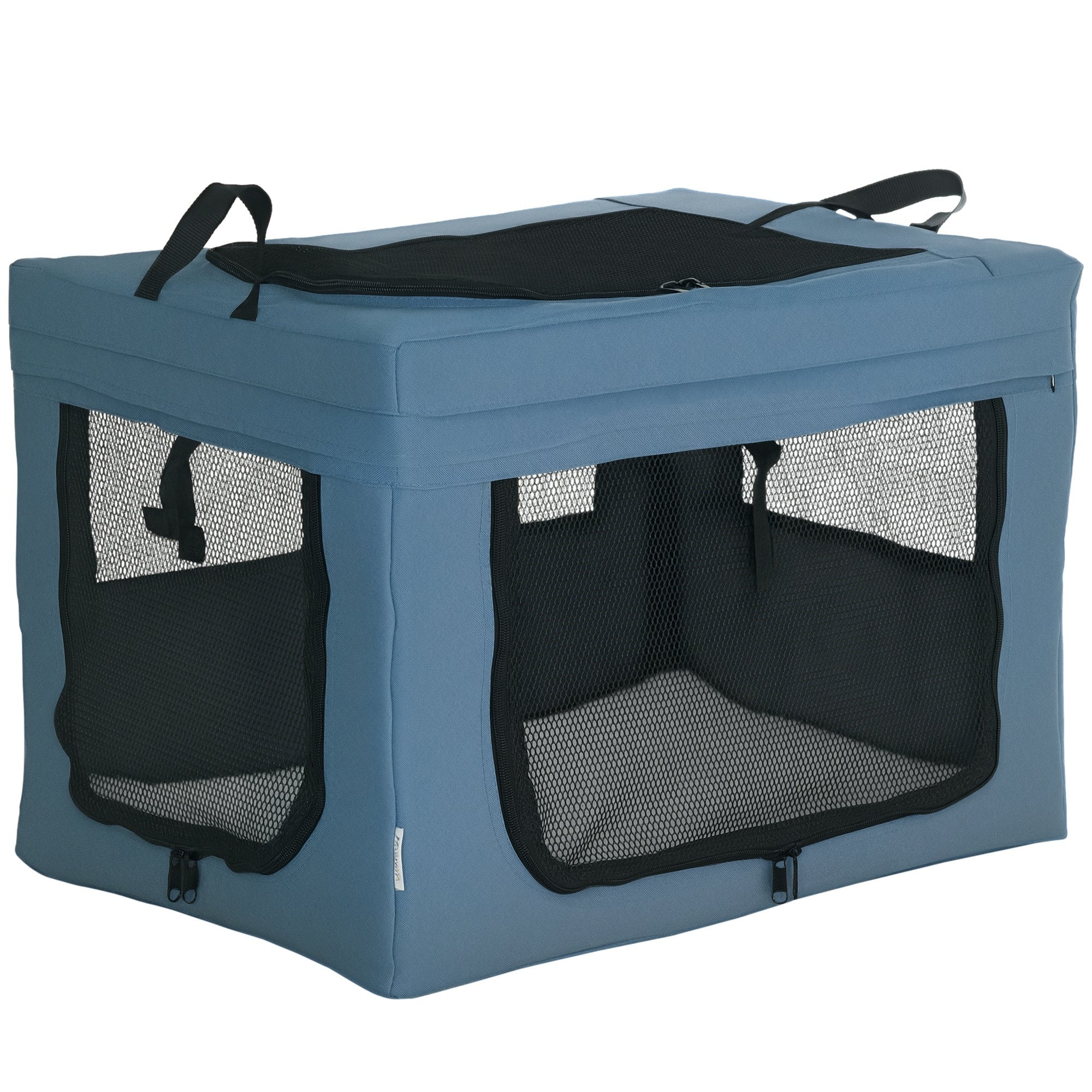 Transportadora para Cães e Gatos Azul 60x42x42 cm
