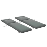 Almofadas Acolchoadas para Espreguiçadeira 196x55x8 cm - Cinzento