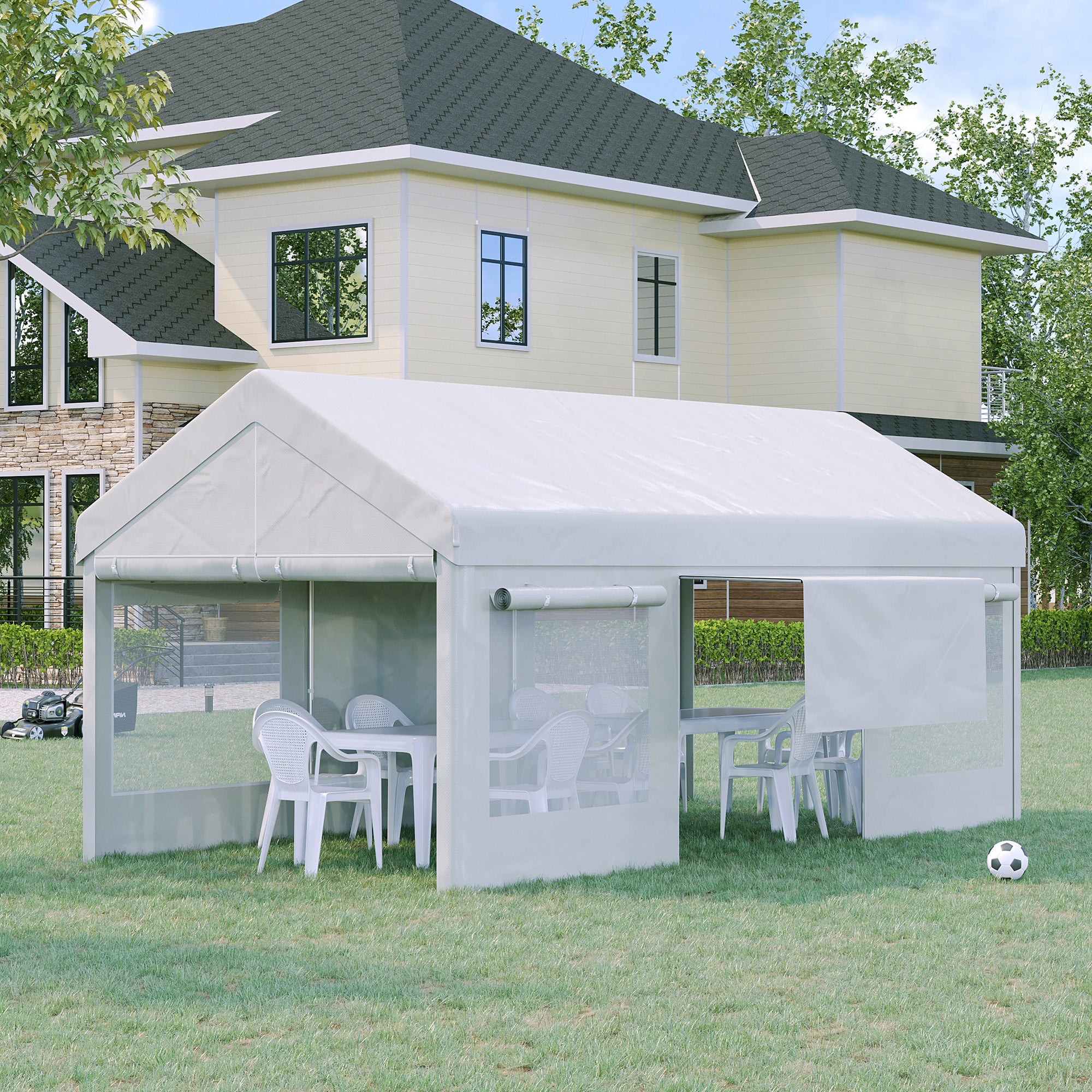 Tenda para Festas 6x3 m Branca - Ideal para Eventos ao Ar Livre