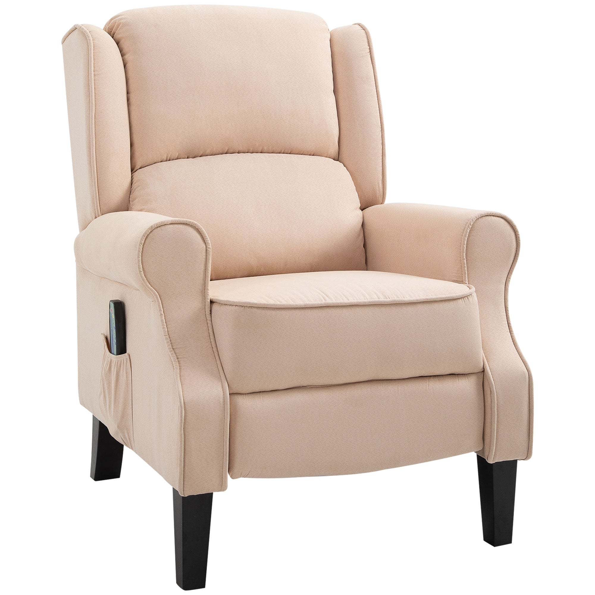 Poltrona de Massagem Reclinável Bege 78x83x101 cm