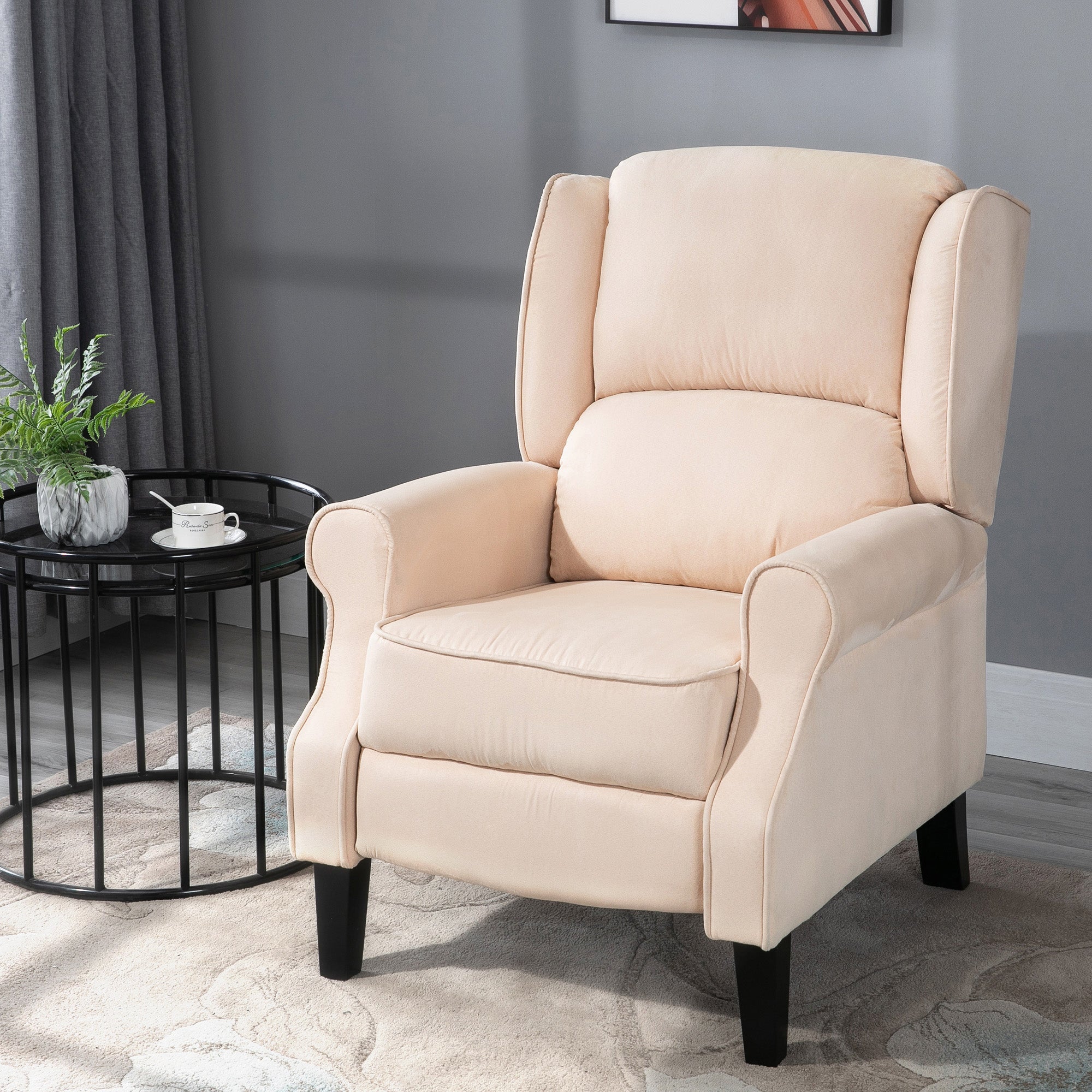 Poltrona de Massagem Reclinável Bege 78x83x101 cm