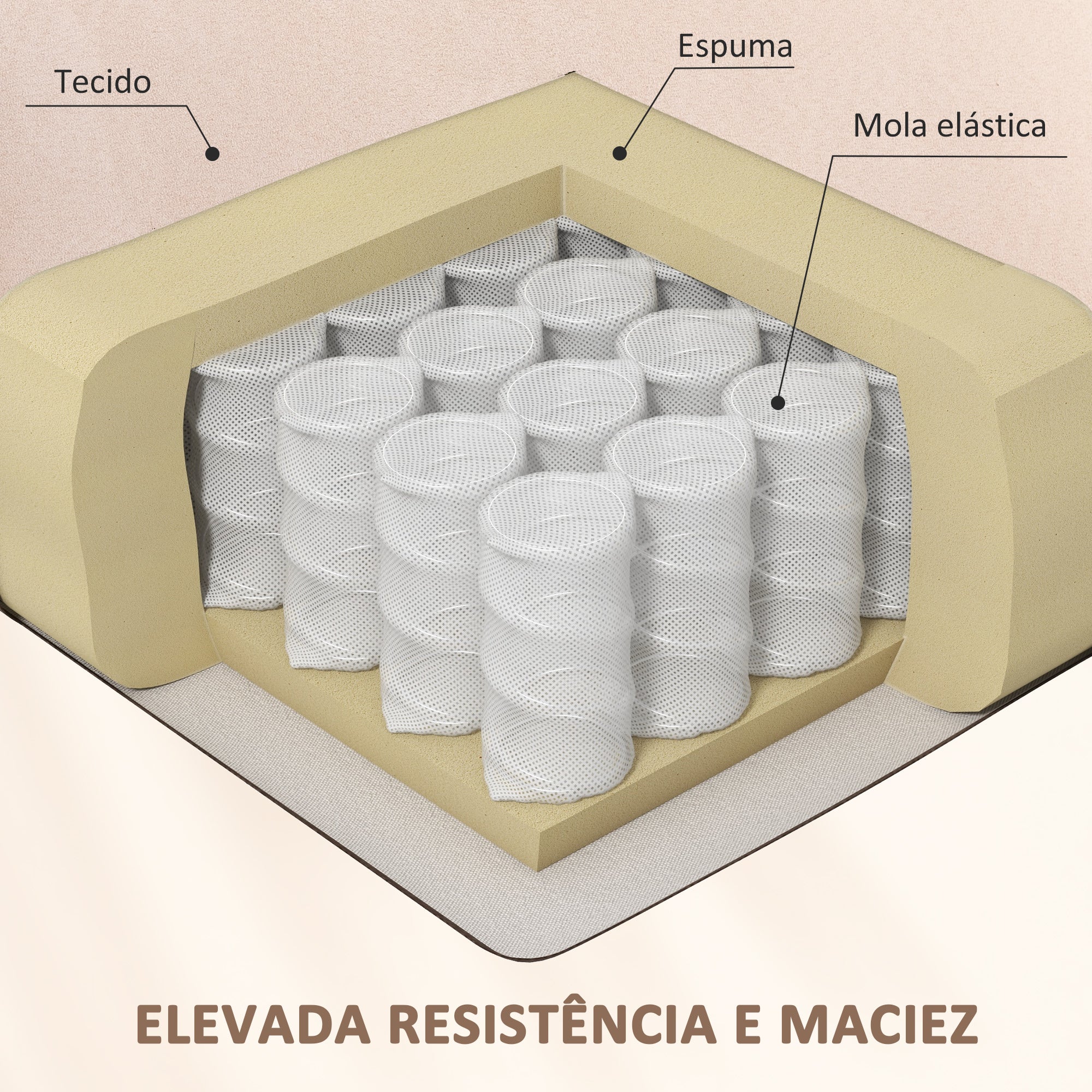 Poltrona de Massagem Reclinável Bege 78x83x101 cm