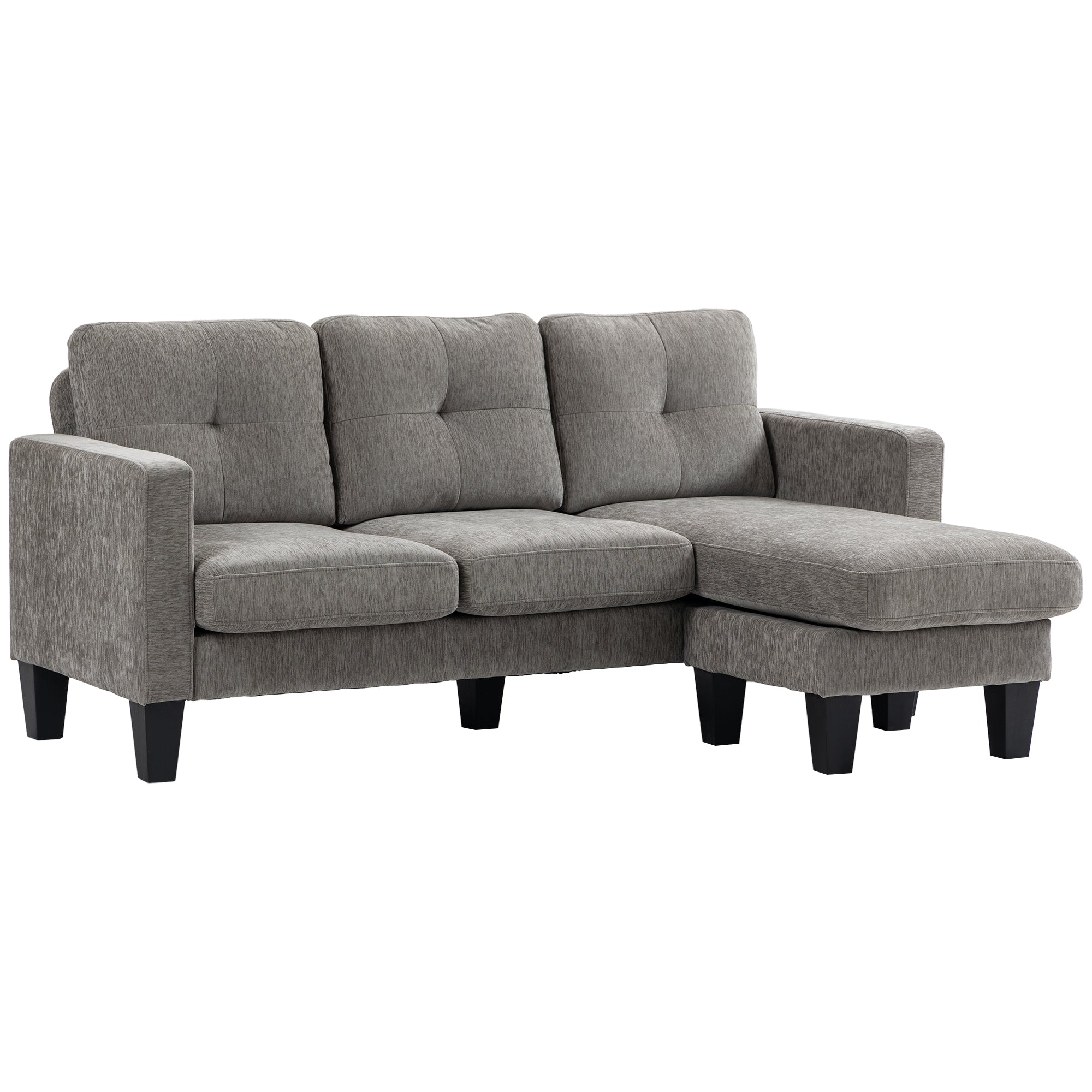 Sofá Chaise Longue Marrom Degradado 186x130x84 cm