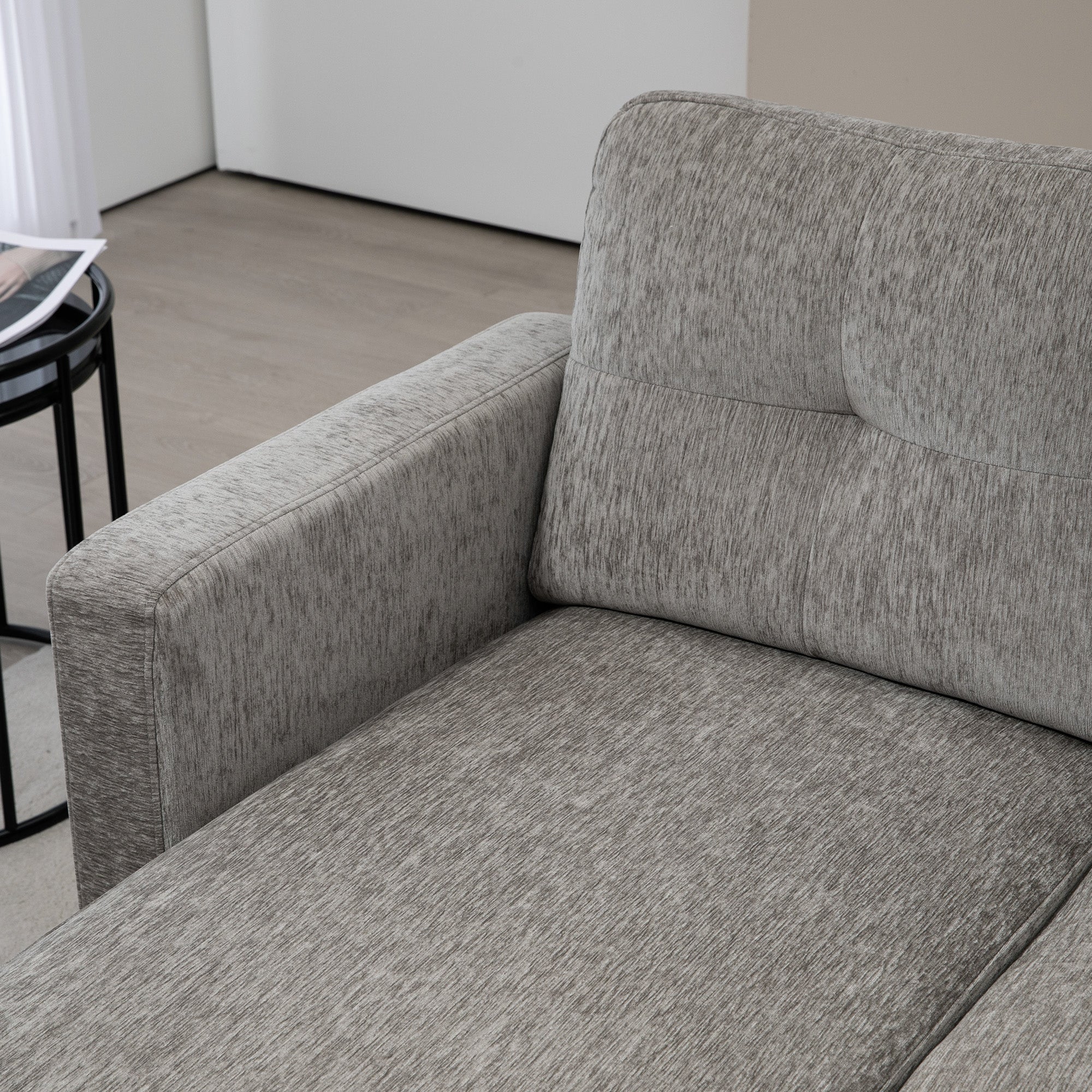 Sofá Chaise Longue Marrom Degradado 186x130x84 cm