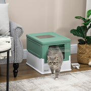 Caixa de Areia para Gatos – 47.5x35.5x36.7cm – Verde – Polipropileno