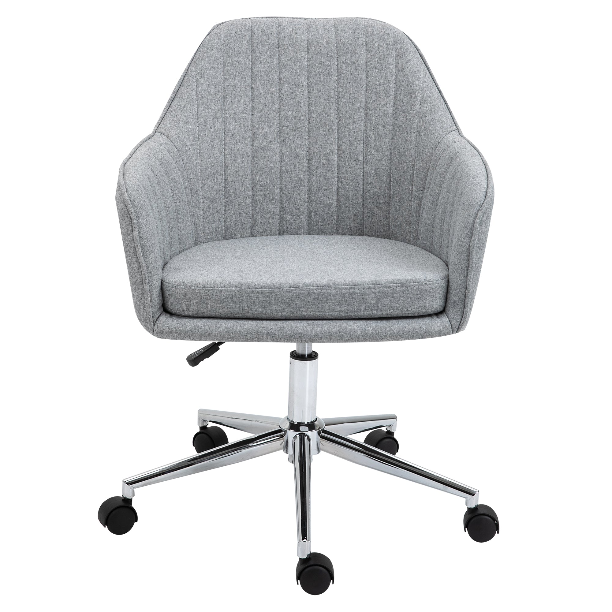 Cadeira de Escritório Ergonômica Cinza Claro 61x59x86-96 cm