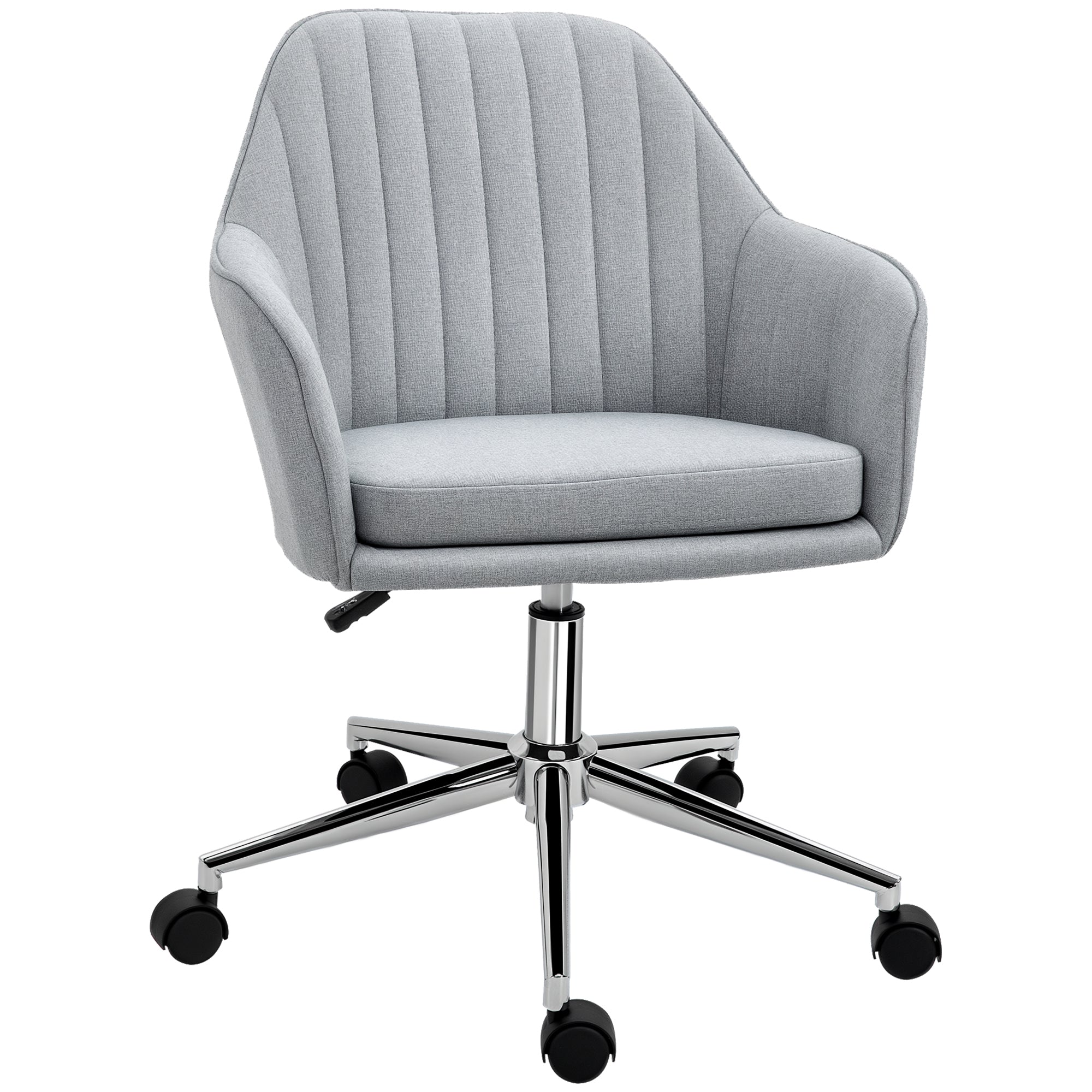 Cadeira de Escritório Ergonômica Cinza Claro 61x59x86-96 cm