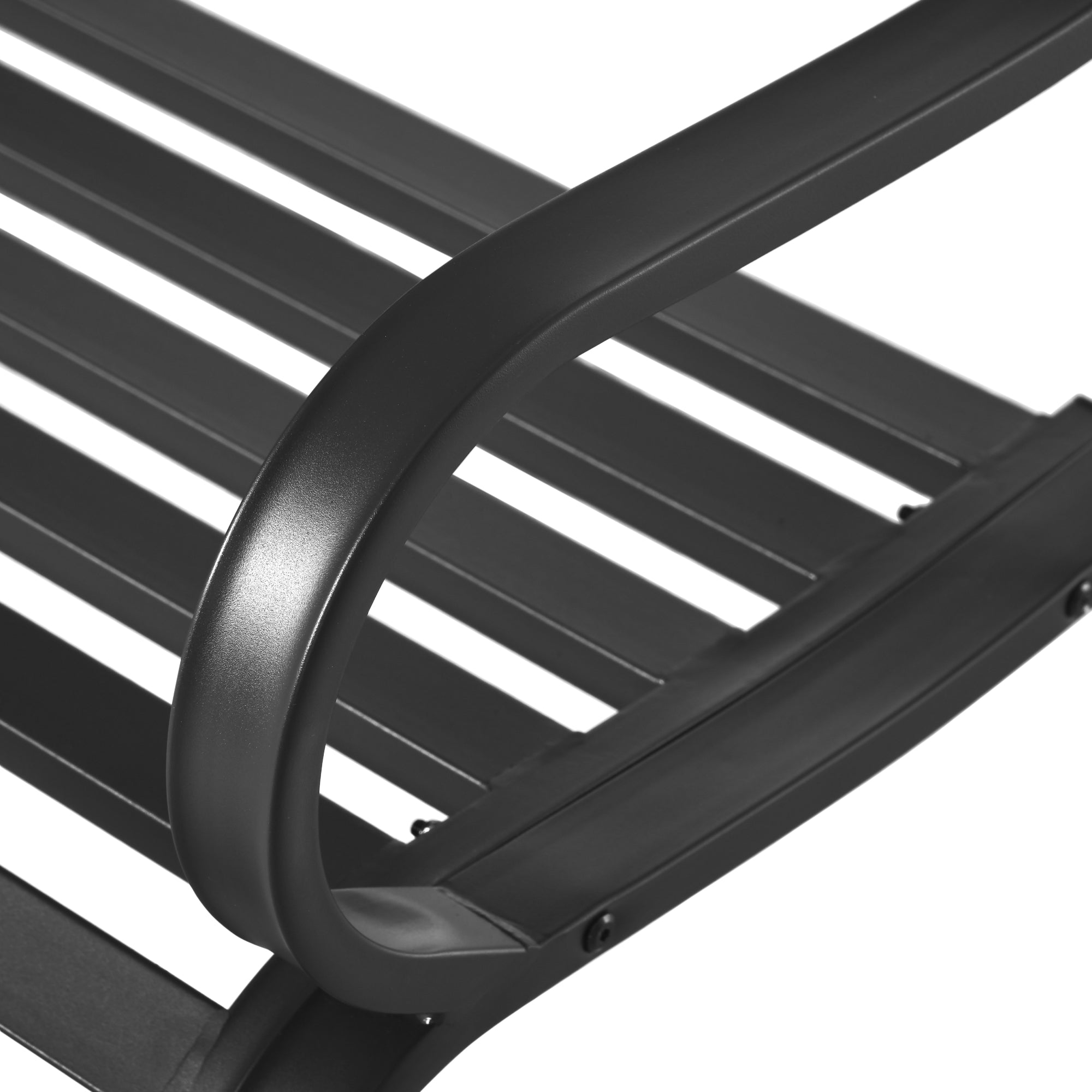 Banco de Jardim 2 Lugares Preto 127x58x82 cm