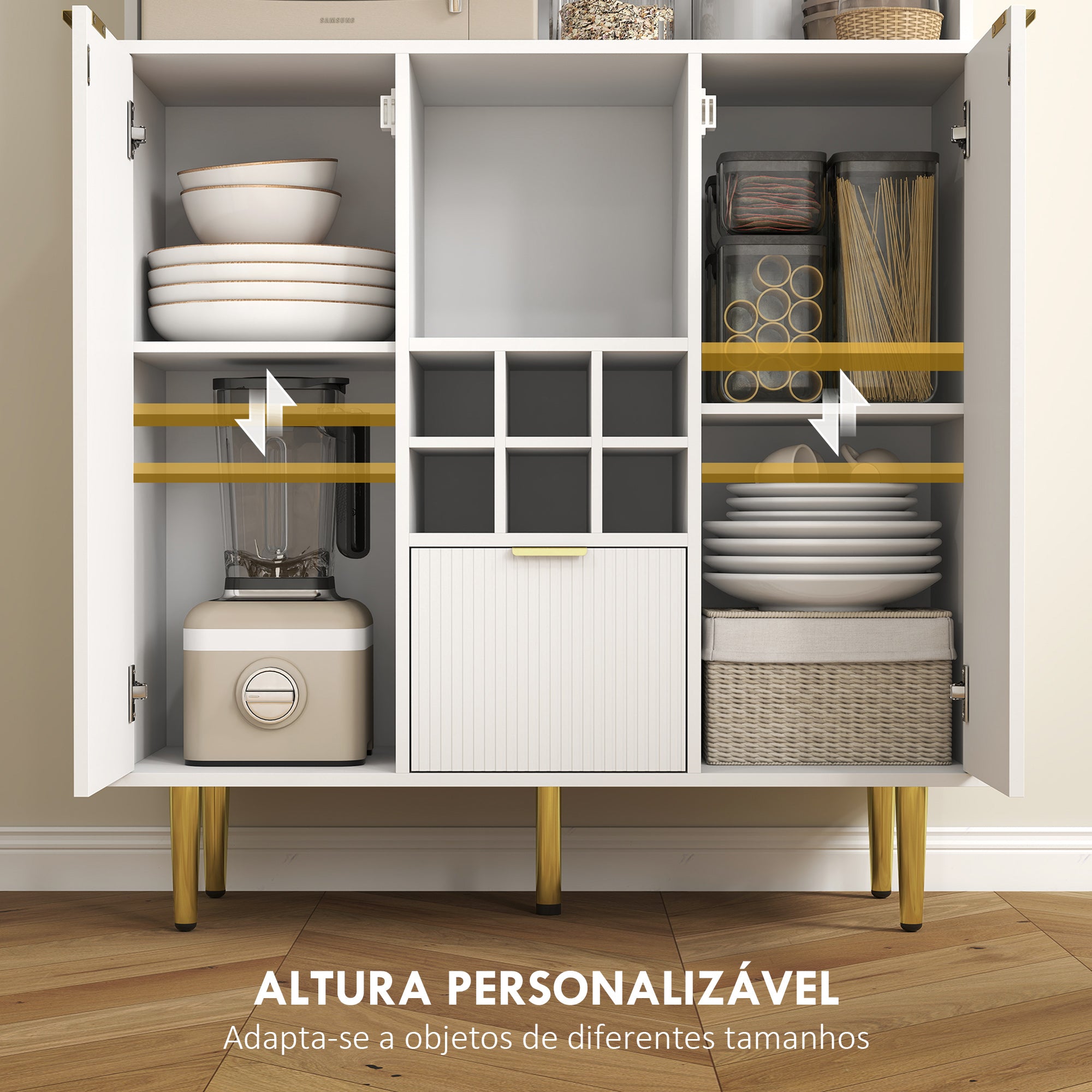 Armário de Cozinha Alto 100x40x180 cm - Branco