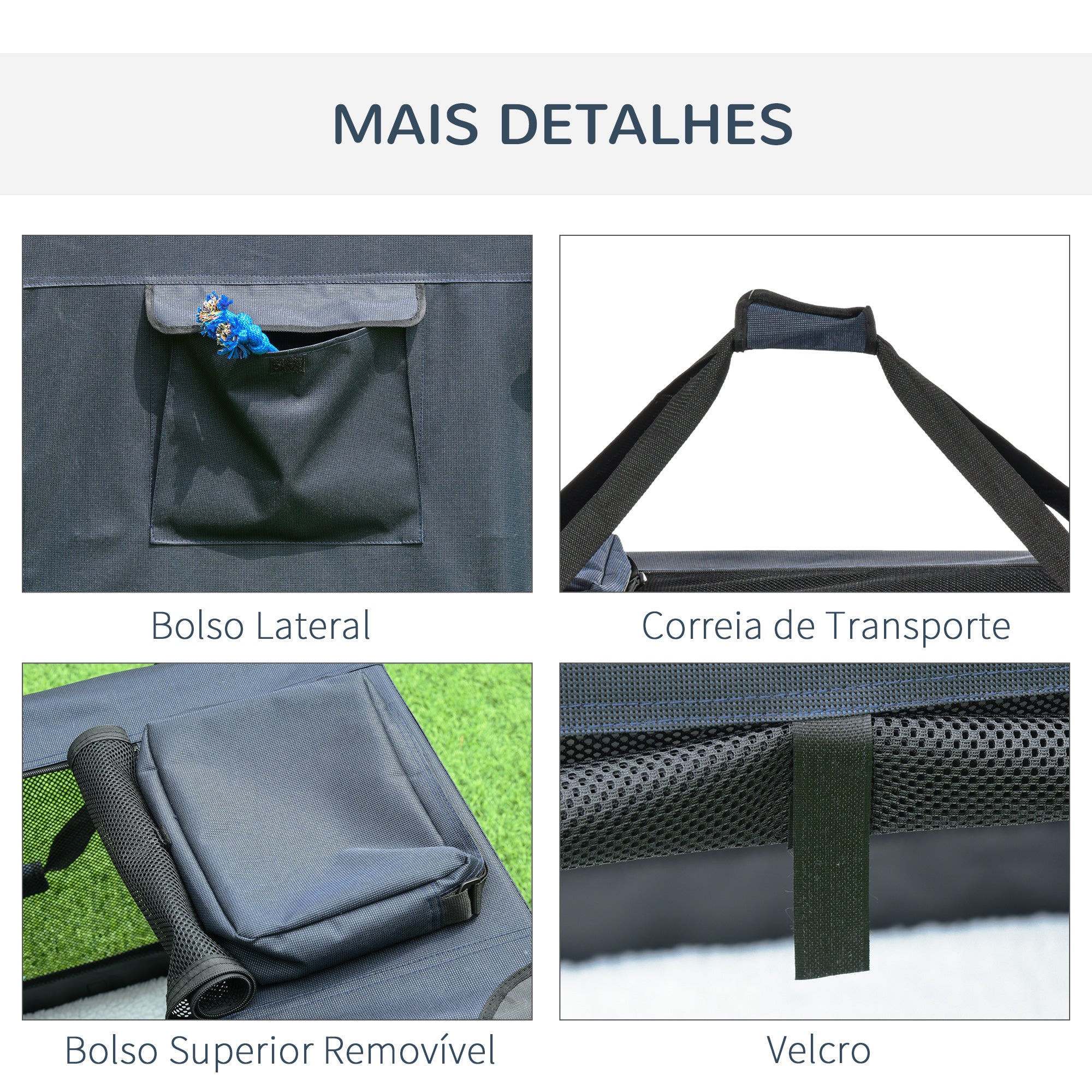 Transportadora para Cães e Gatos - 80.5x57x57cm - Azul Marrinho