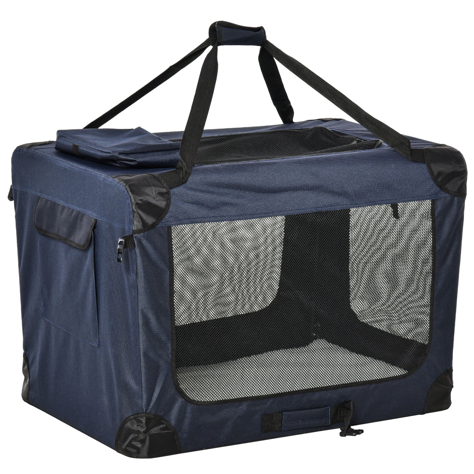 Transportadora para Cães e Gatos - 80.5x57x57cm - Azul Marrinho