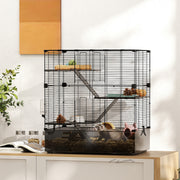 Gaiola para Pequenos Animais 73x47x80 cm - Preto