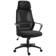 Cadeira de Escritório Ergonômica com Encosto de Cabeça Ajustável 64x58x116-126cm Preto