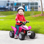 Quadriciclo Elétrico Infantil – 65.5x38.5x43.5 cm – Rosa – PP e metal
