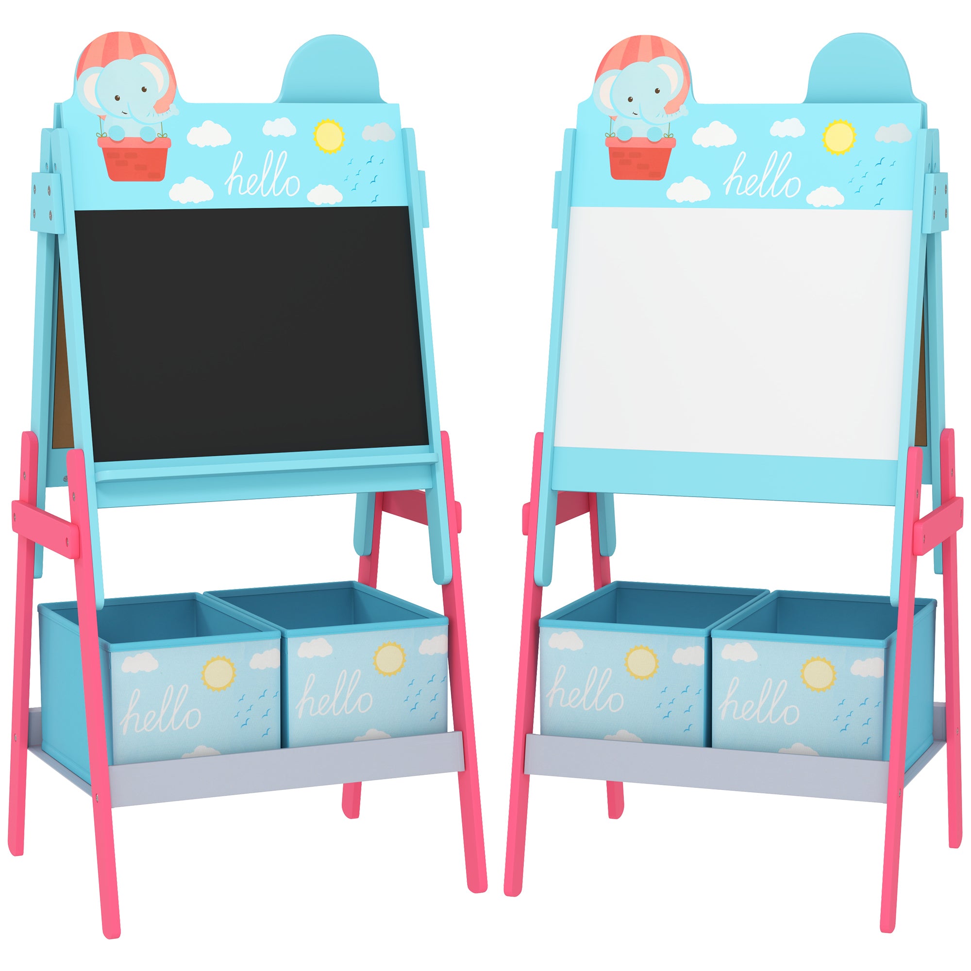 Cavalete Infantil 2 em 1 Azul 49x53,5x113 cm