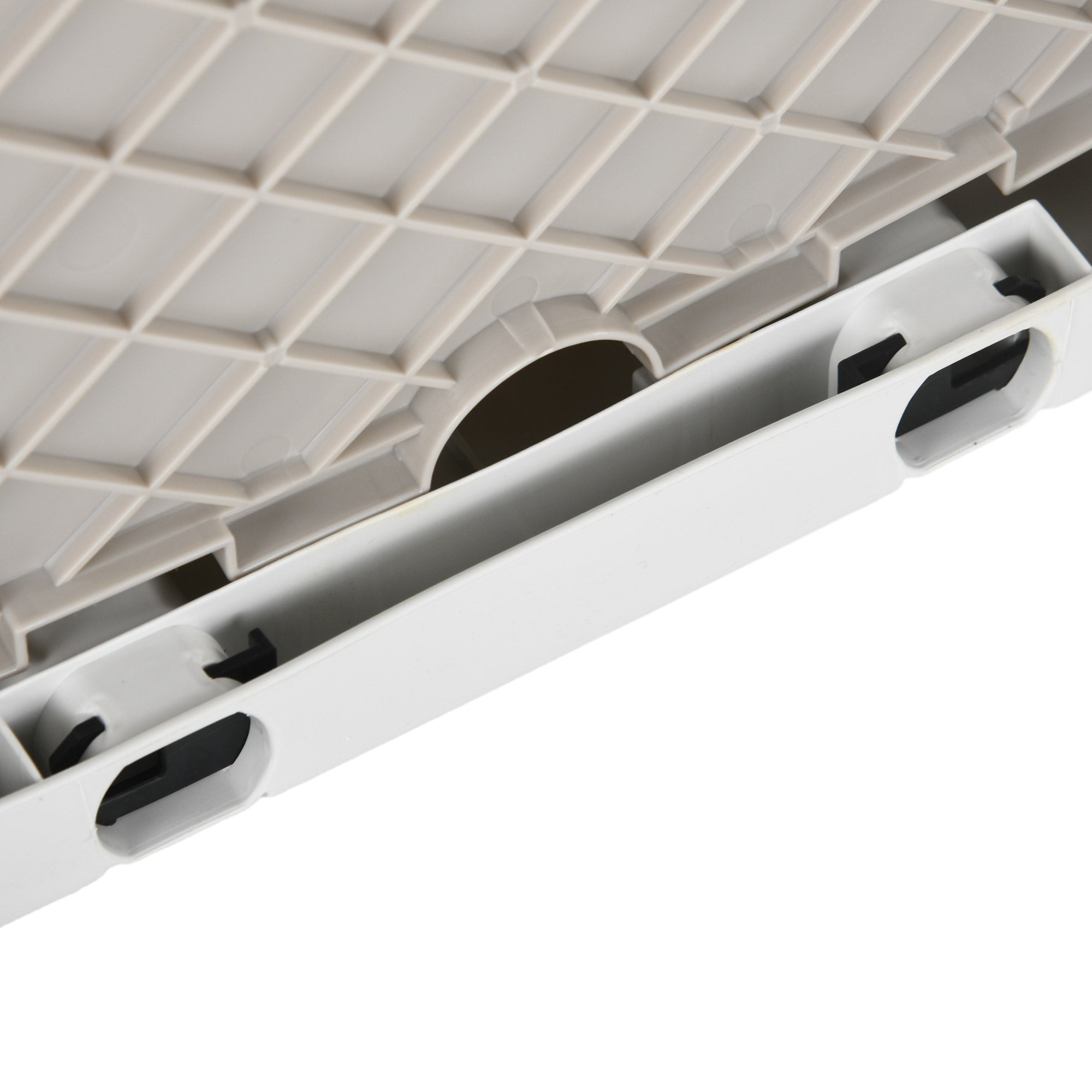 Carrinho de Armazenamento Dobrável com 2 Rodas 32L Branco 41,5x32,5x85 cm