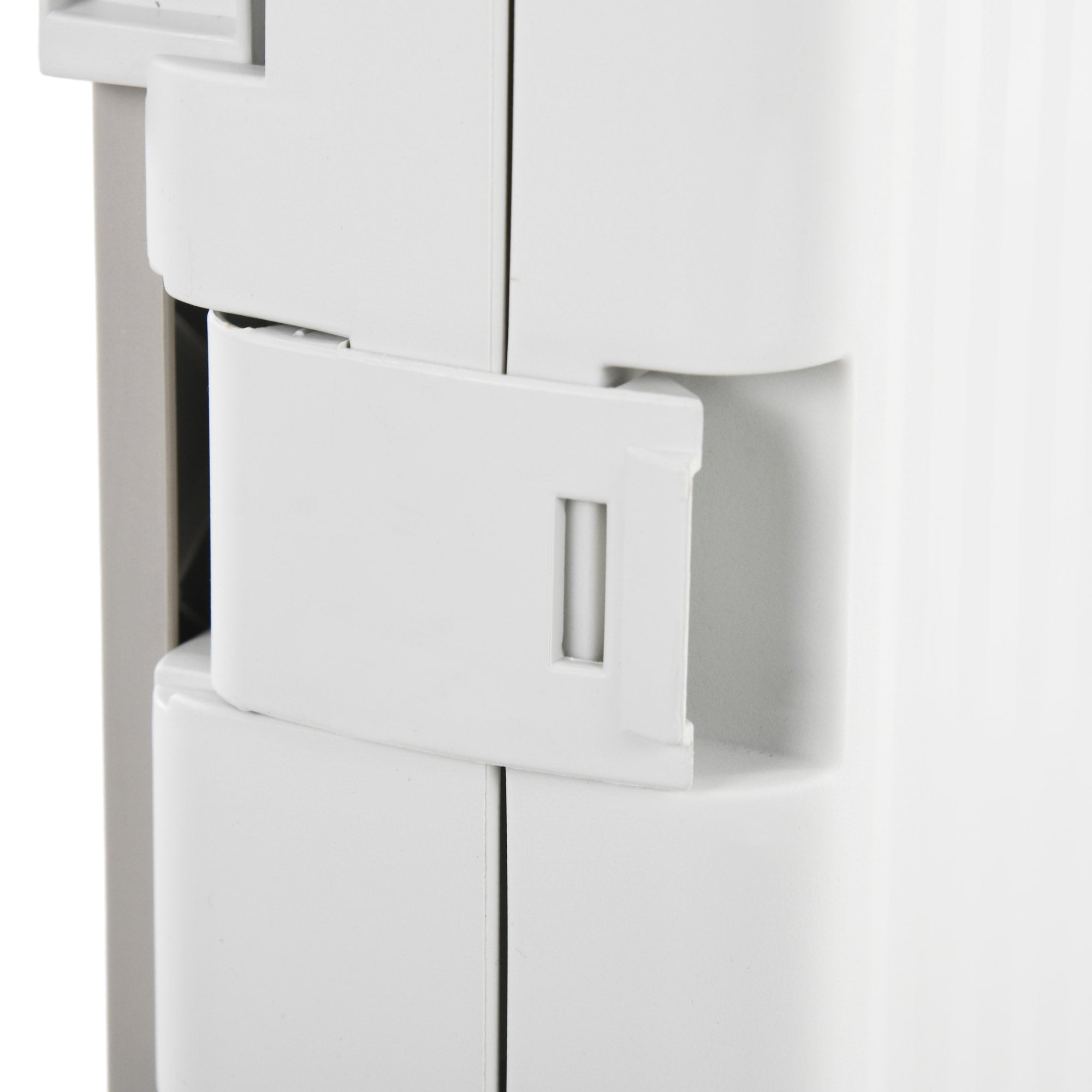 Carrinho de Armazenamento Dobrável com 2 Rodas 32L Branco 41,5x32,5x85 cm