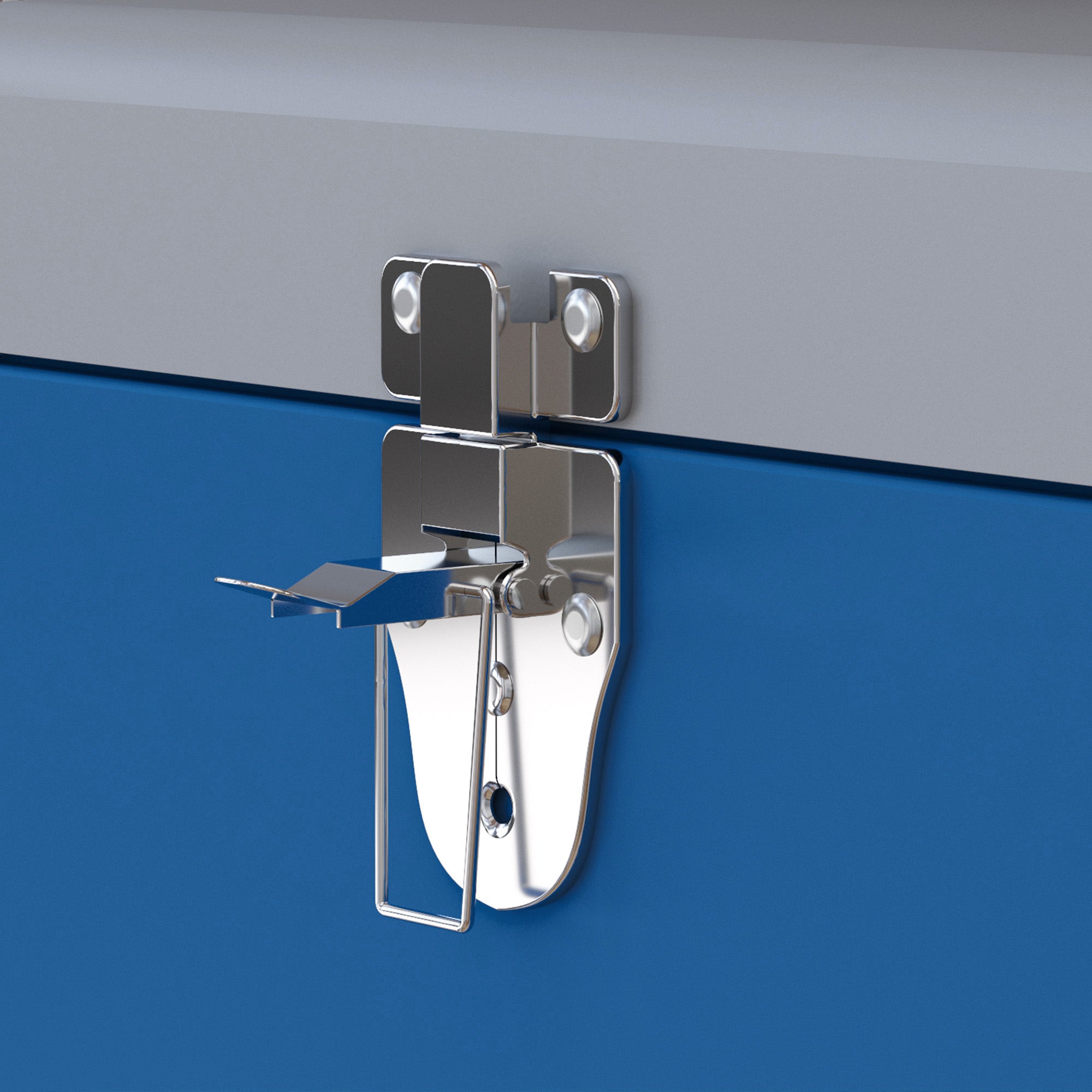 Caixa de Ferramentas Metálica Azul 50x26x18,5 cm - Transporte Prático e Seguro