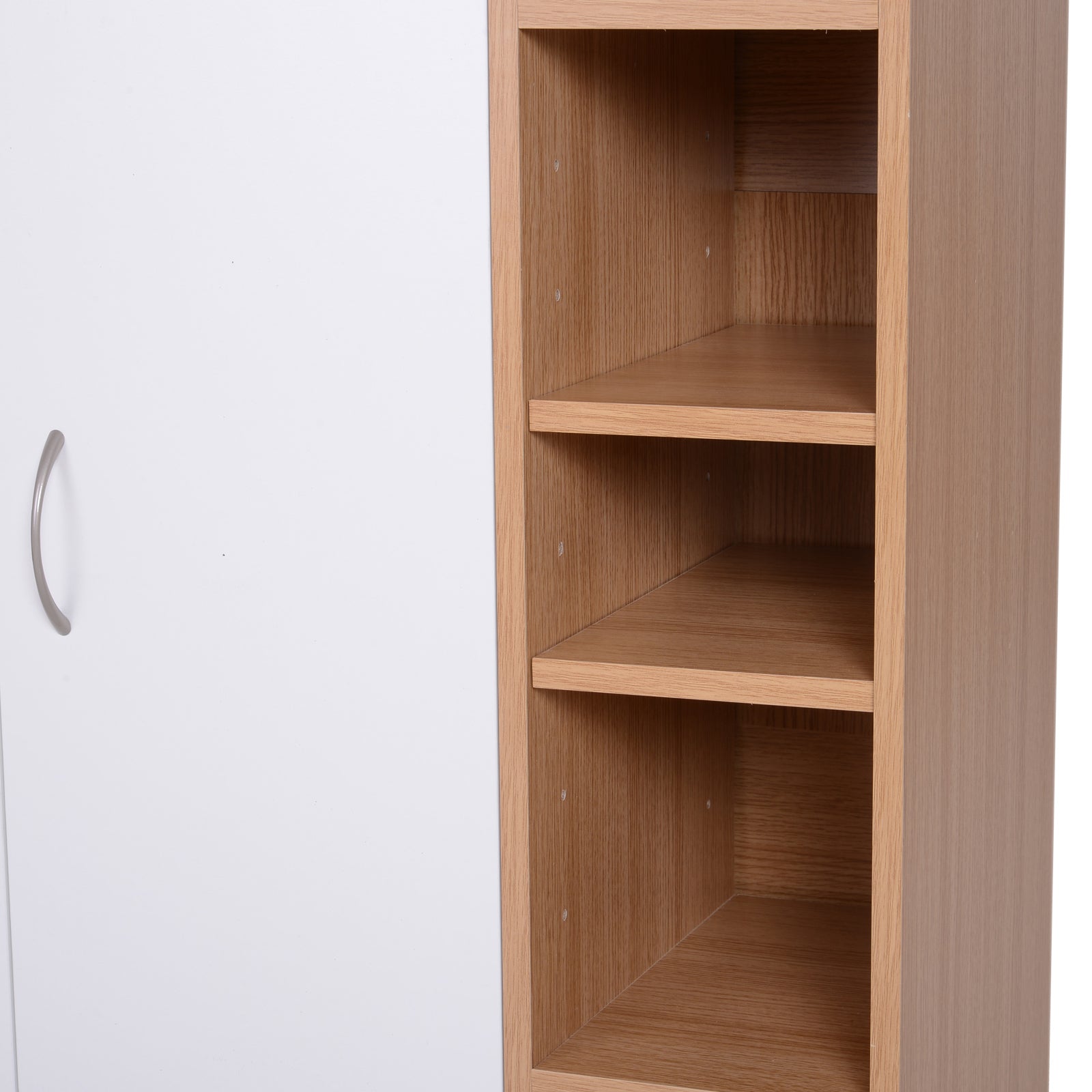 Sapateira Armário com 80x32x91 cm em Madeira e Branco