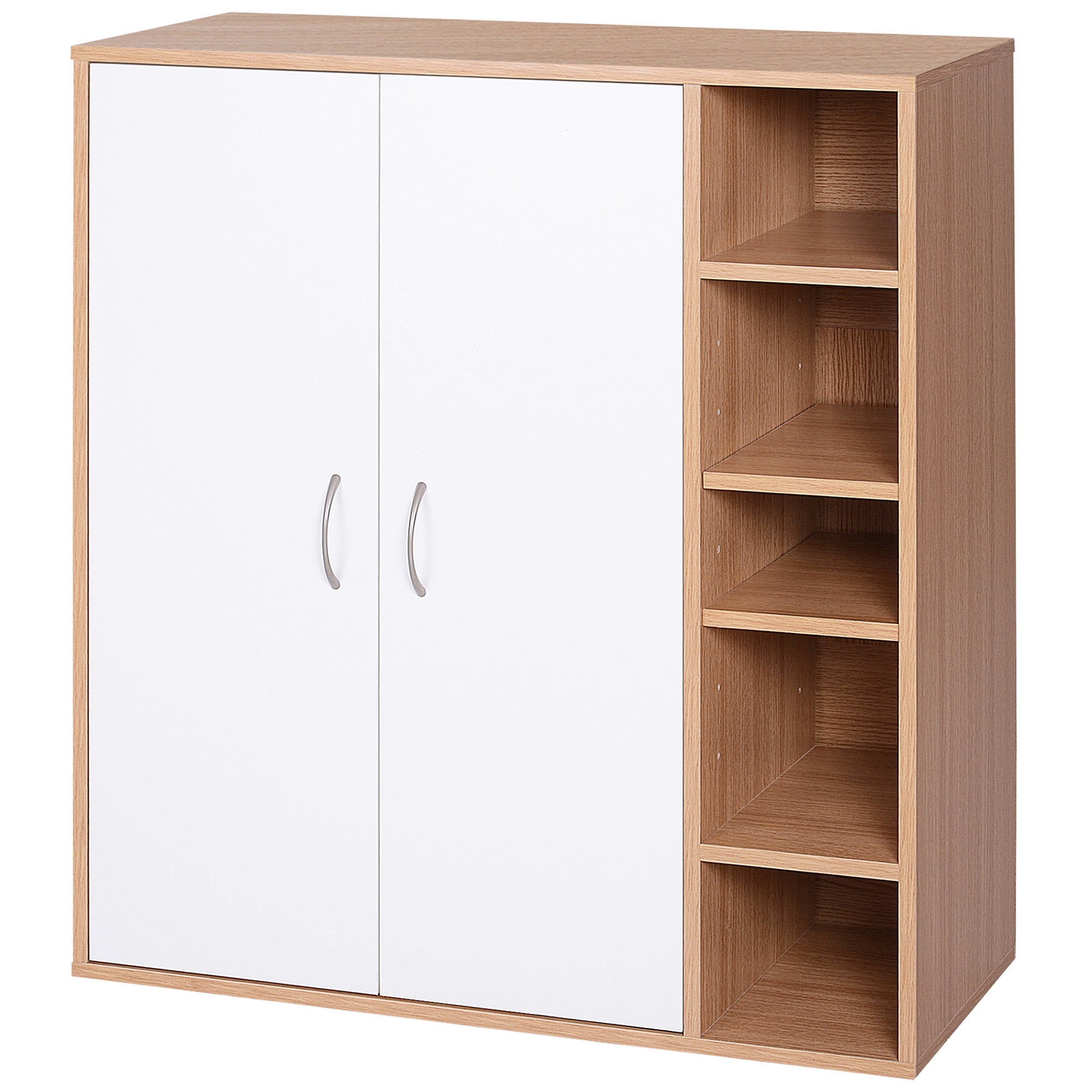 Sapateira Armário com 80x32x91 cm em Madeira e Branco