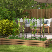 Conjunto de 4 Treliças de Jardim 40x106 cm em Preto