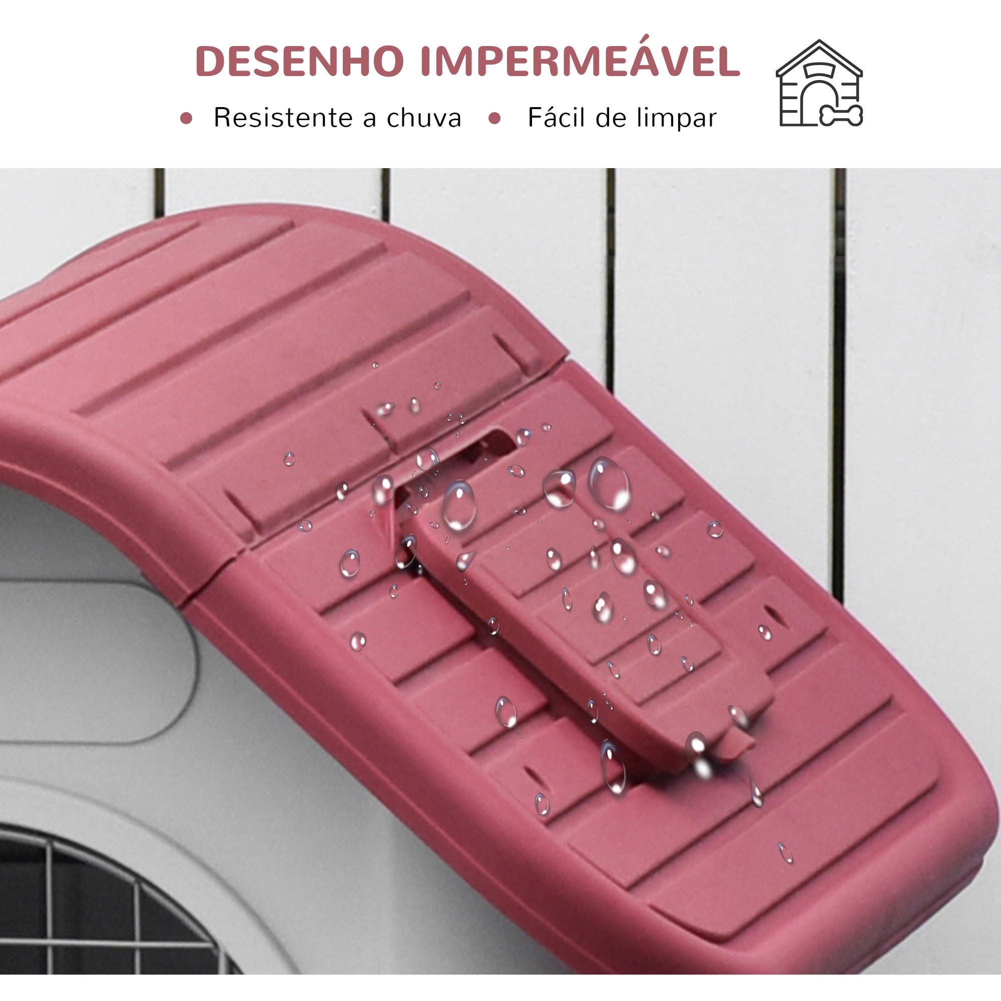 Casota para Cães Cinza e Vermelho 59x75x66cm - Conforto e Proteção