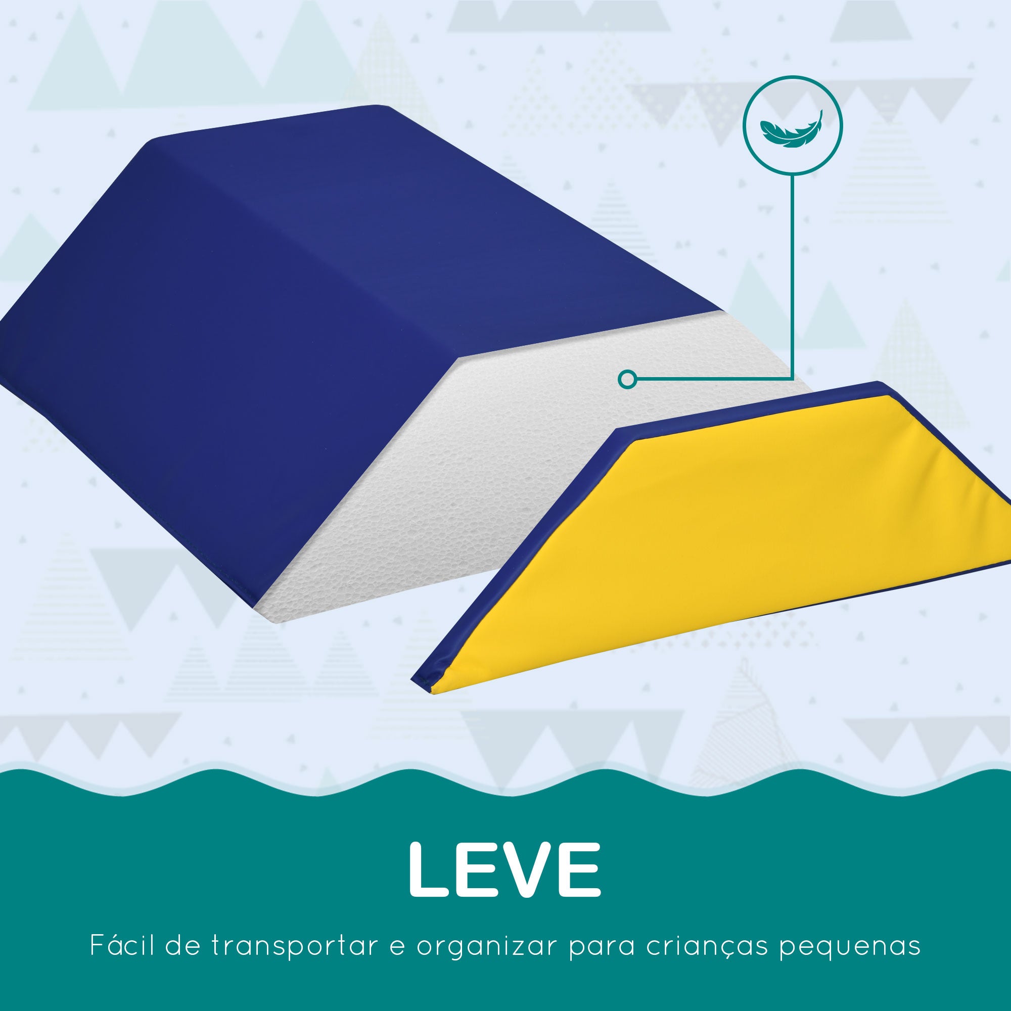 Conjunto de 5 Blocos Multicor para Crianças 18-36 Meses - 48x48x48cm