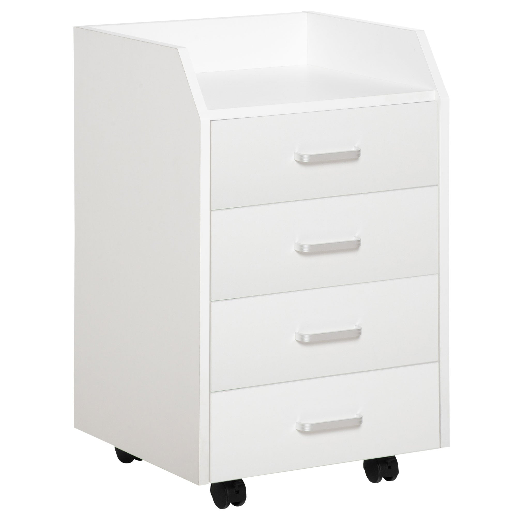 Bloco de Gavetas Móvel Auxiliar 40x36x65cm Branco