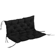 Almofada para Banco com Encosto 100x98x8 cm - Cor Preto