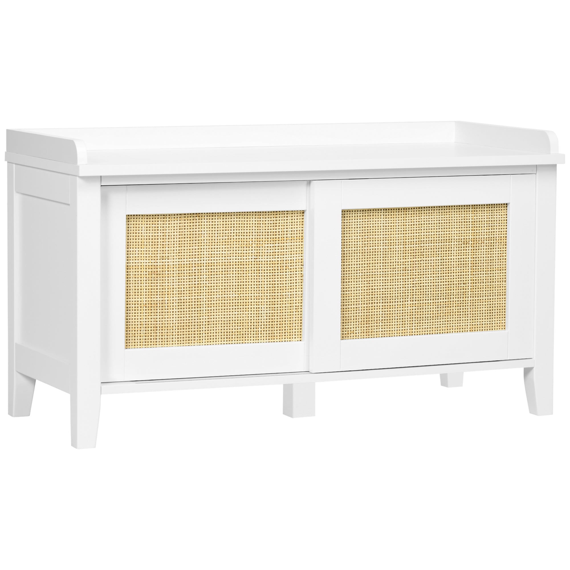 Banco Sapateira com Assento 80x35x45 cm - Branco