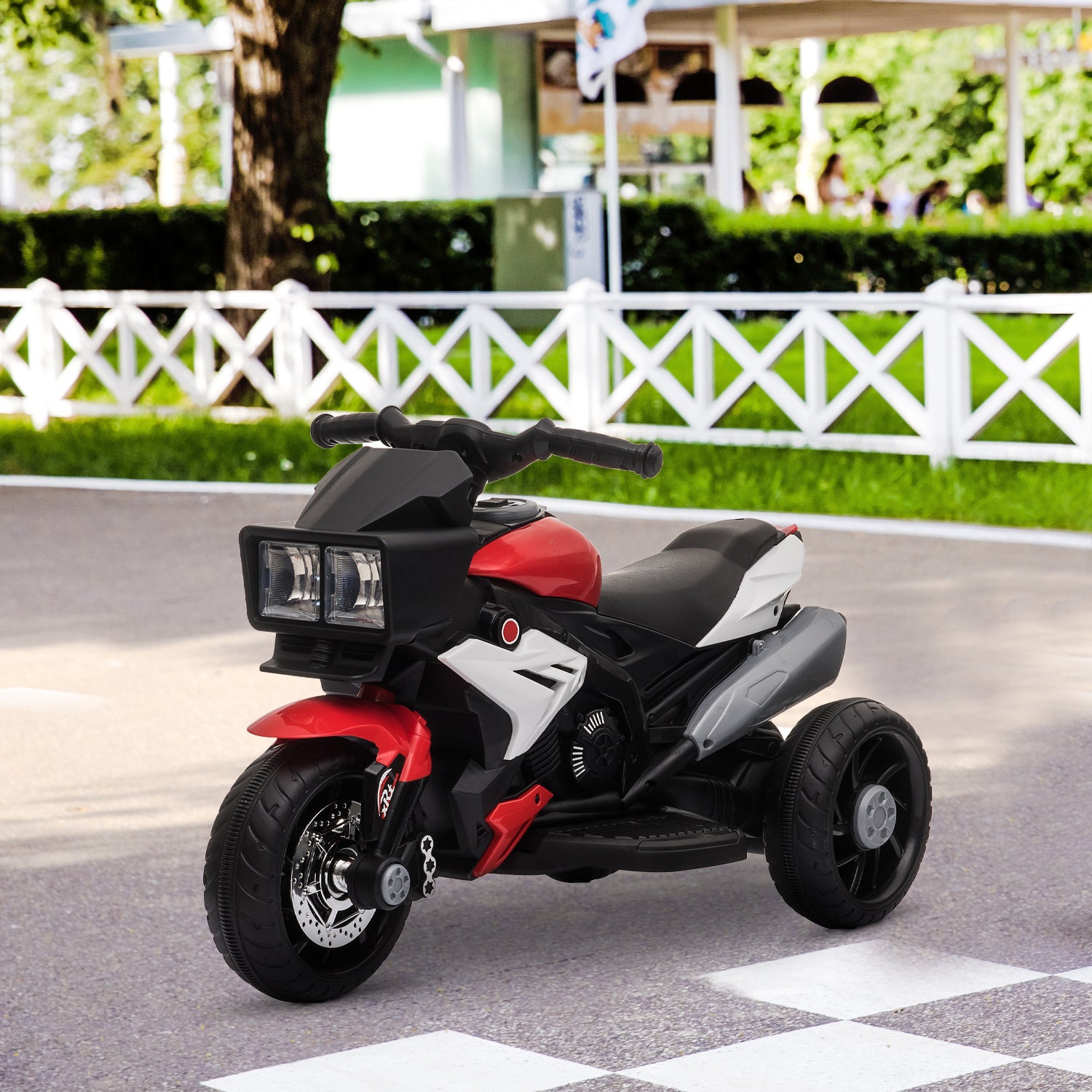 Triciclo Infantil com Pedal Vermelho e Preto 86x42x52cm