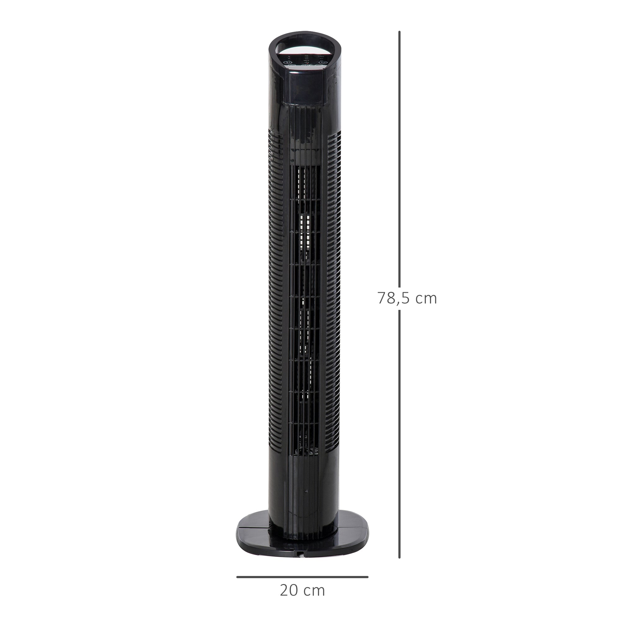 Ventoinha de Coluna 50W Ø20x78,5 cm Preto
