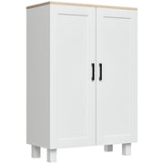 Armário de Sala de Estar Moderno com 2 Portas Prateleira Ajustável 60x30x90 cm Branco