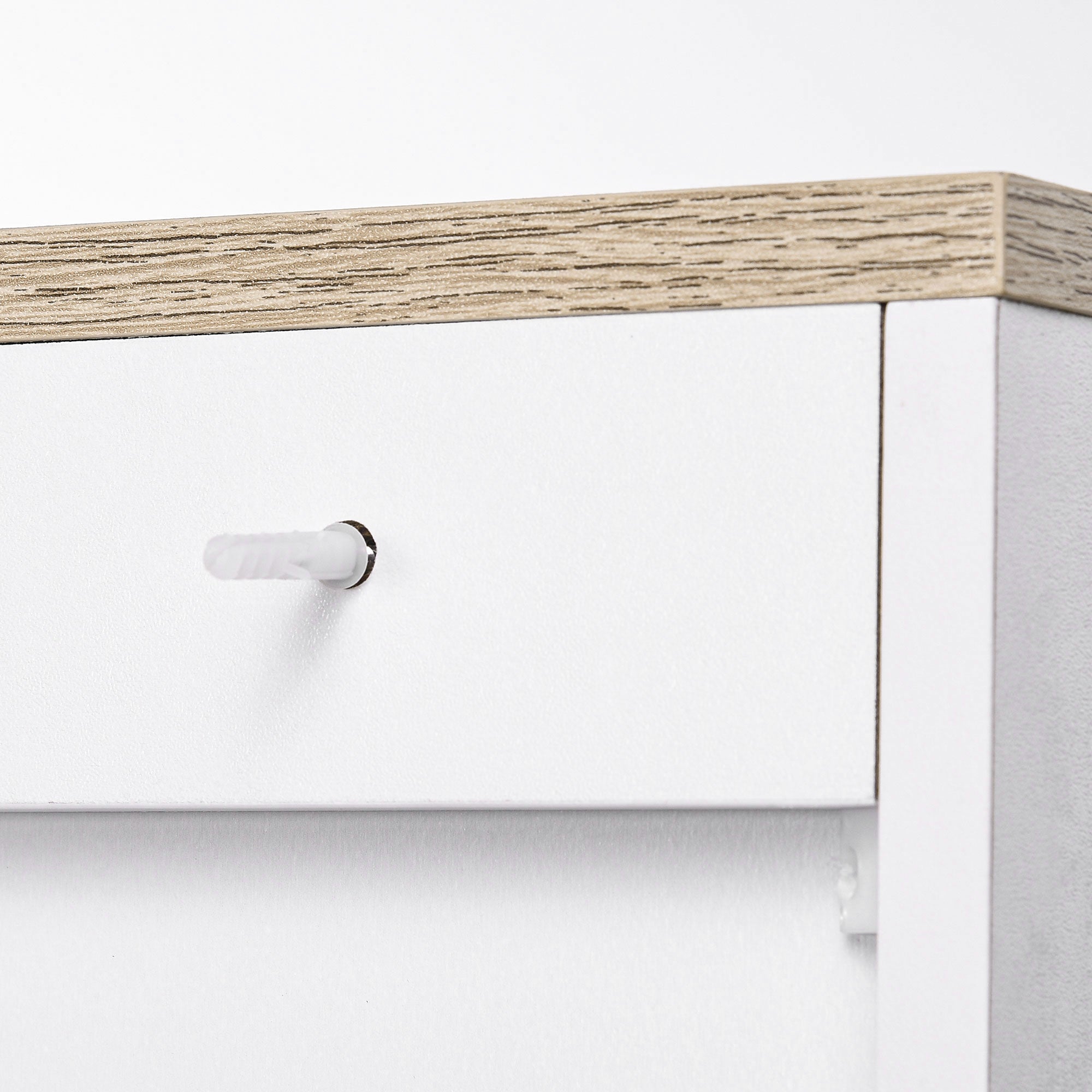 Armário de Sala de Estar Moderno com 2 Portas Prateleira Ajustável 60x30x90 cm Branco