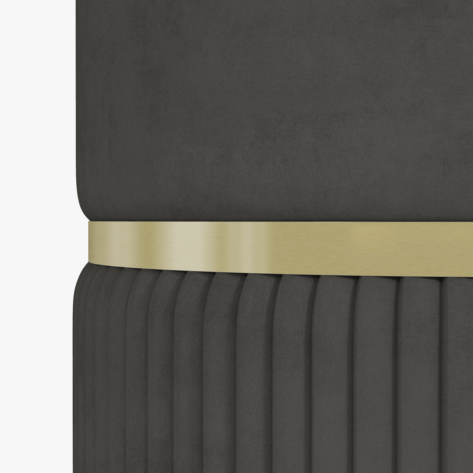 Banco de Armazenamento Puff – Ø36x44 cm – Cinza – Veludo