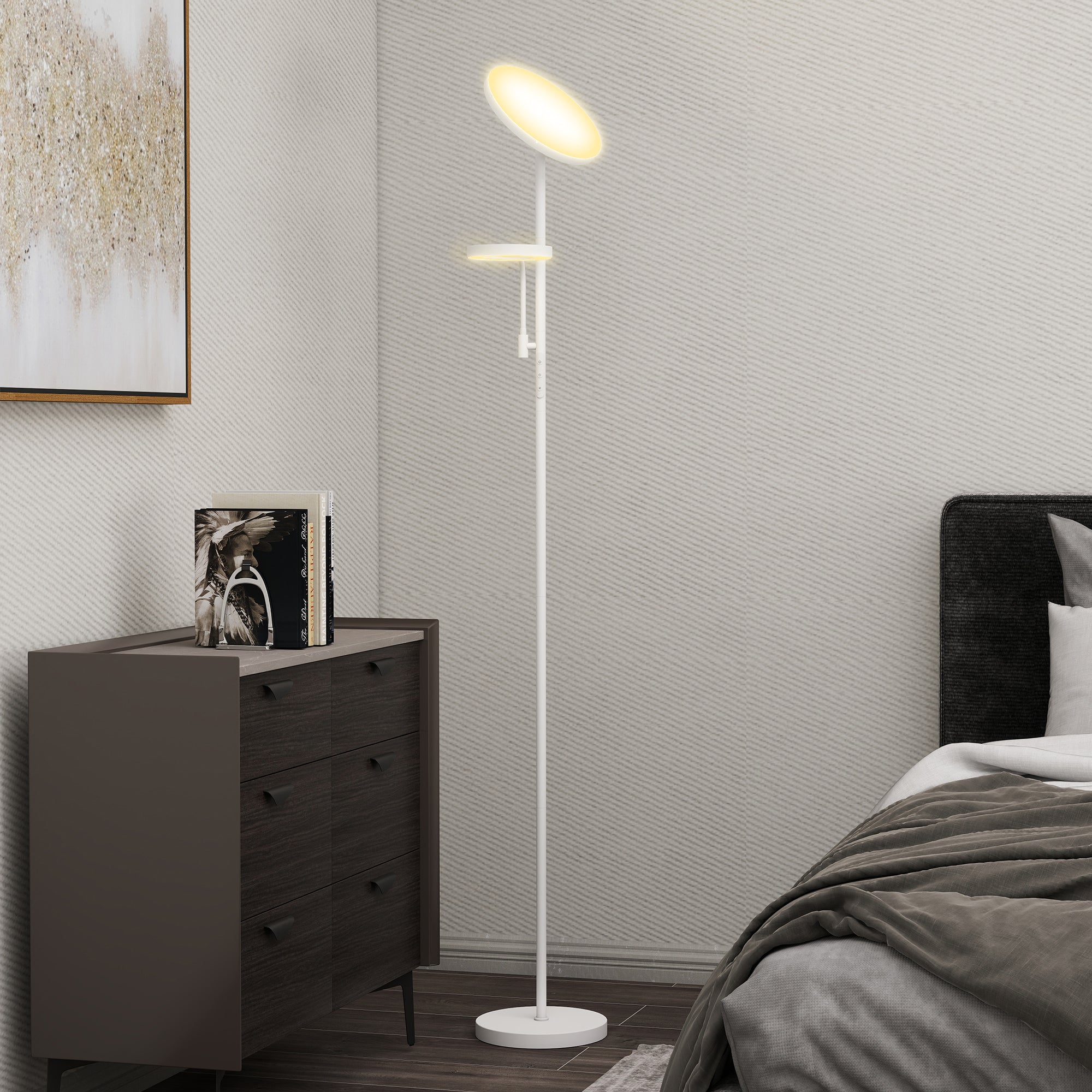 Candeeiro de Pé LED Branco Ø25x175 cm