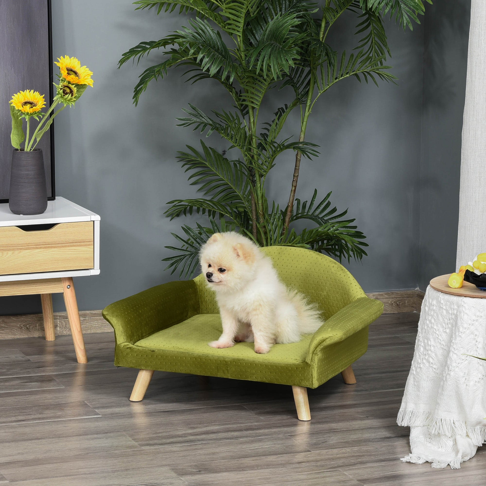 Sofá-Cama para Animais de Estimação 73x58x37 cm - Cor Brass