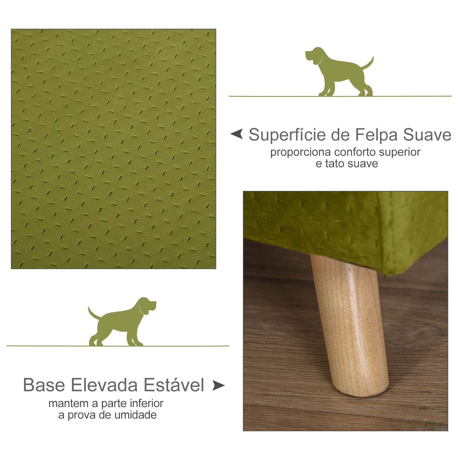 Sofá-Cama para Animais de Estimação 73x58x37 cm - Cor Brass
